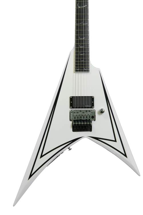 ESP LTD ALEXI-600 SCYTHE - White with Black Stripe | Sweetwater ESP LTD ALEXI-600 SCYTHE - White with Black Stripe | Sweetwater