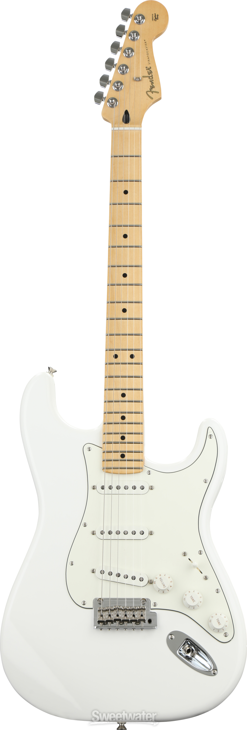 All white deals fender stratocaster