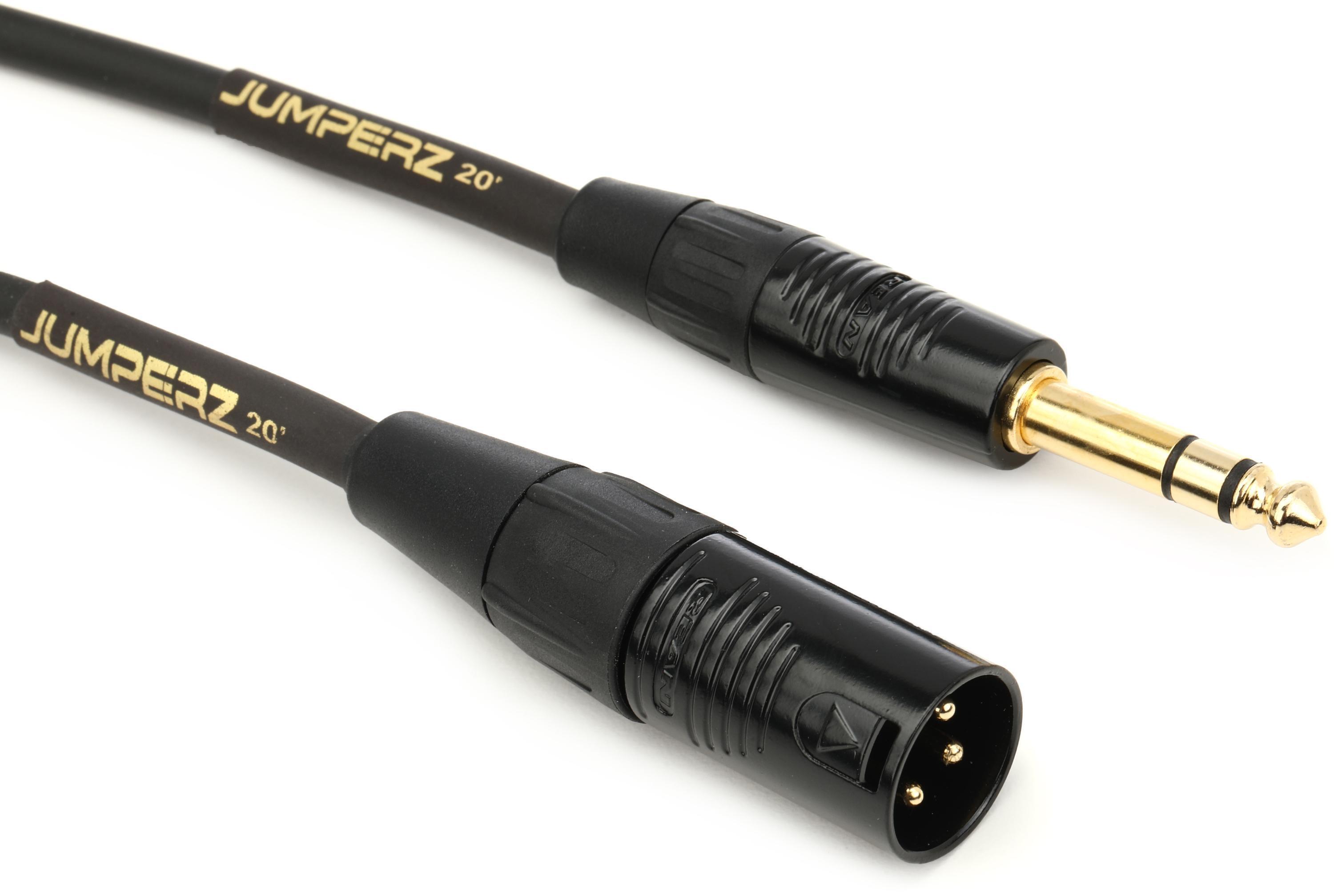 Photo of JUMPERZ JGTRSXM-20 Gold TRS-XLRM Patch Cable - 20 foot