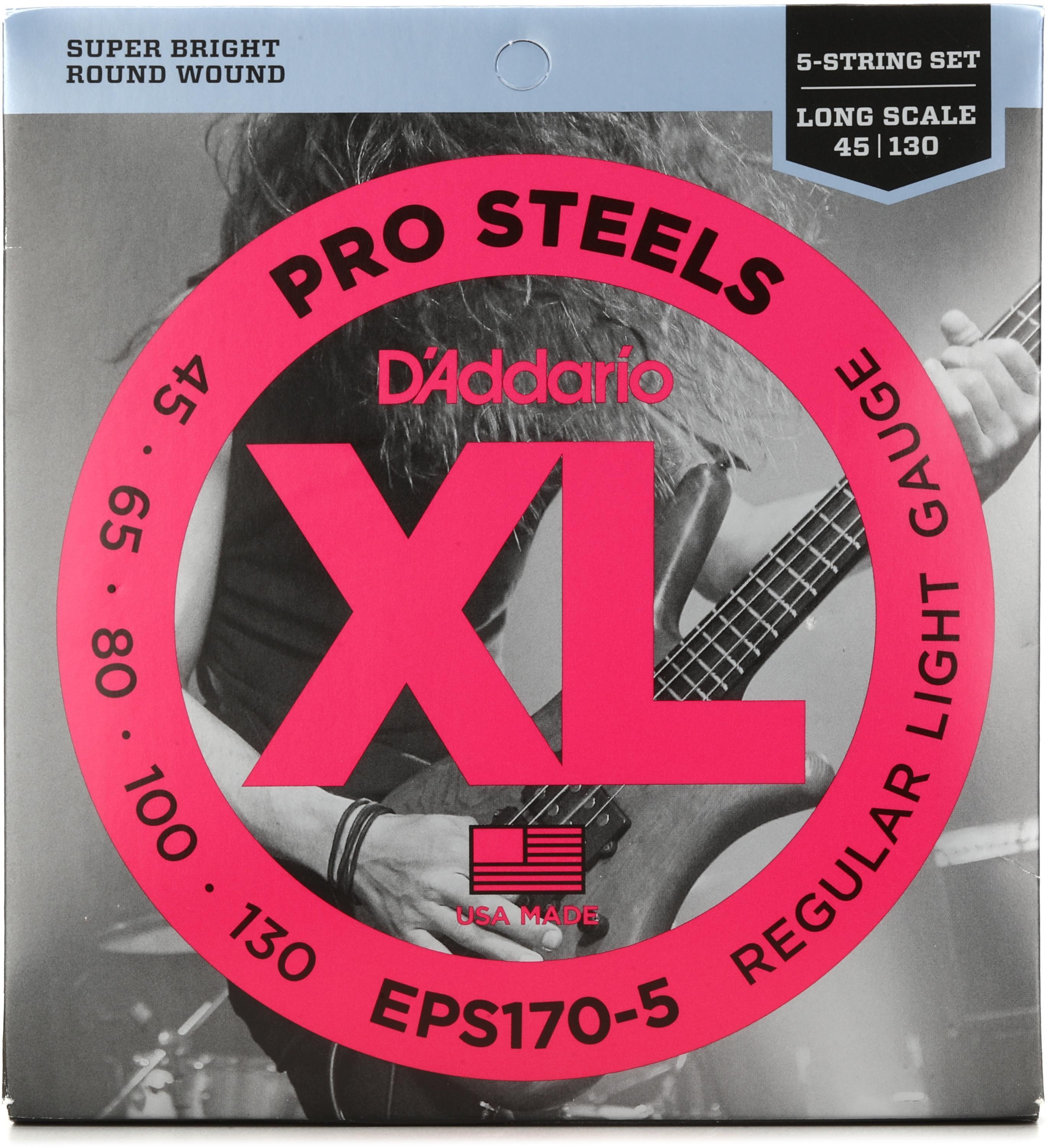 D'Addario EPS160 XL Pro Steels Bass Guitar Strings - .050-.105