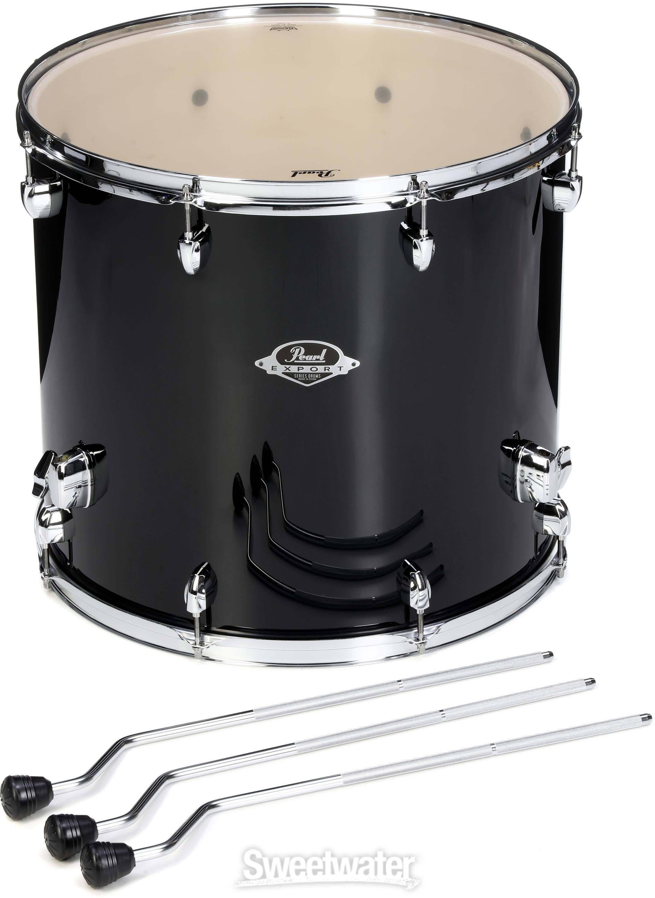 Pearl Export Floor Tom - 16 inches x 18 inches, Jet Black