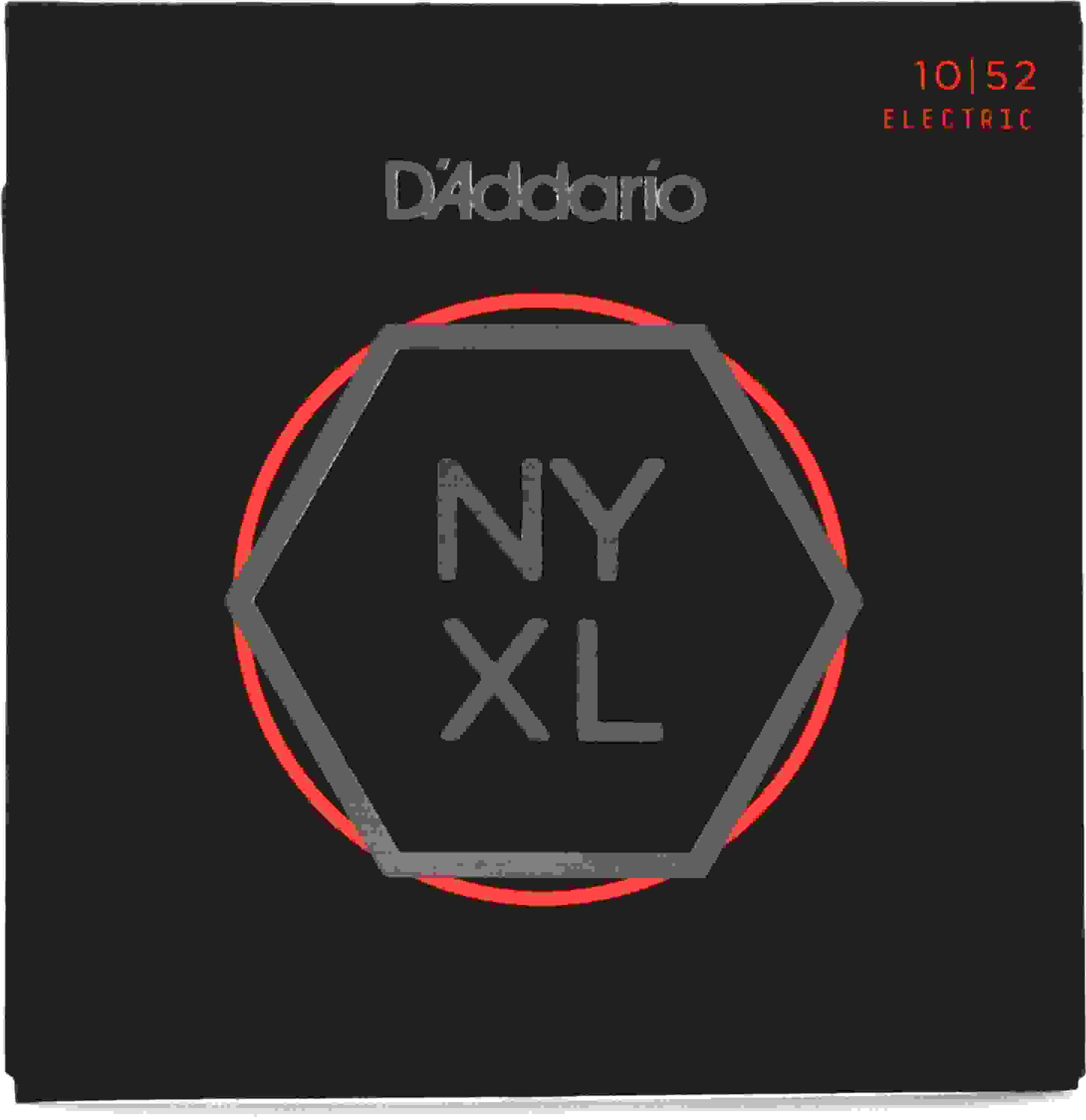 D'Addario NYXL1052 NYXL Nickel Wound Electric Guitar Strings - .010-.052 Light Top/Heavy Bottom