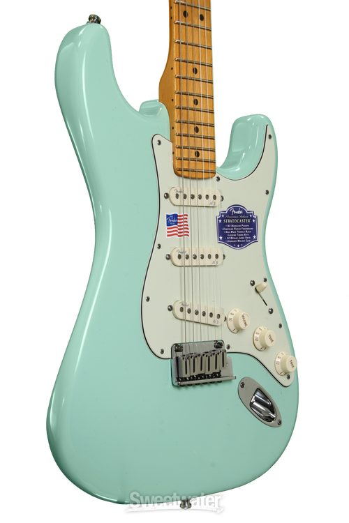 Fender American Deluxe Strat V Neck - Surf Green | Sweetwater
