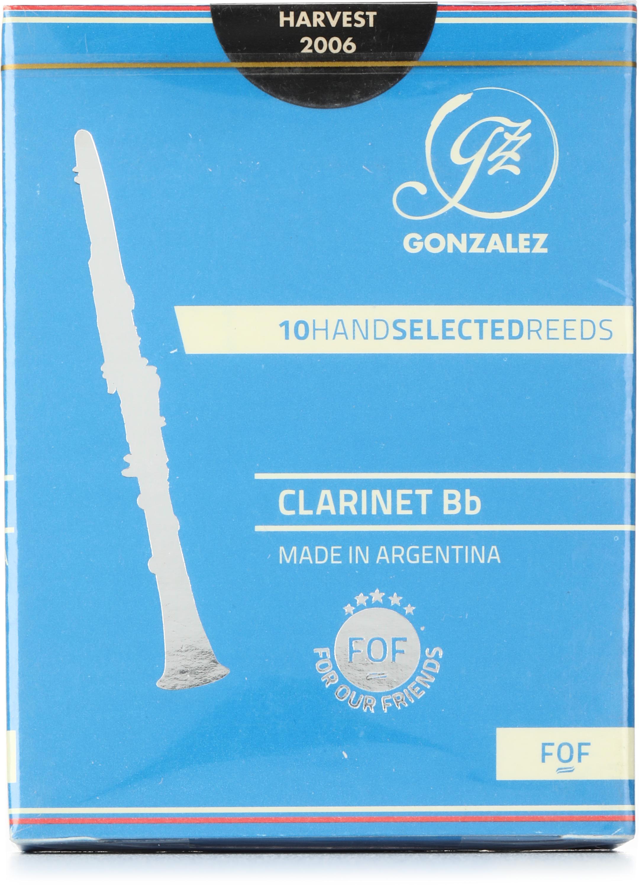 Gonzalez Reeds FOF Reeds for Bb Clarinet - 2.25 (10-pack) | Sweetwater