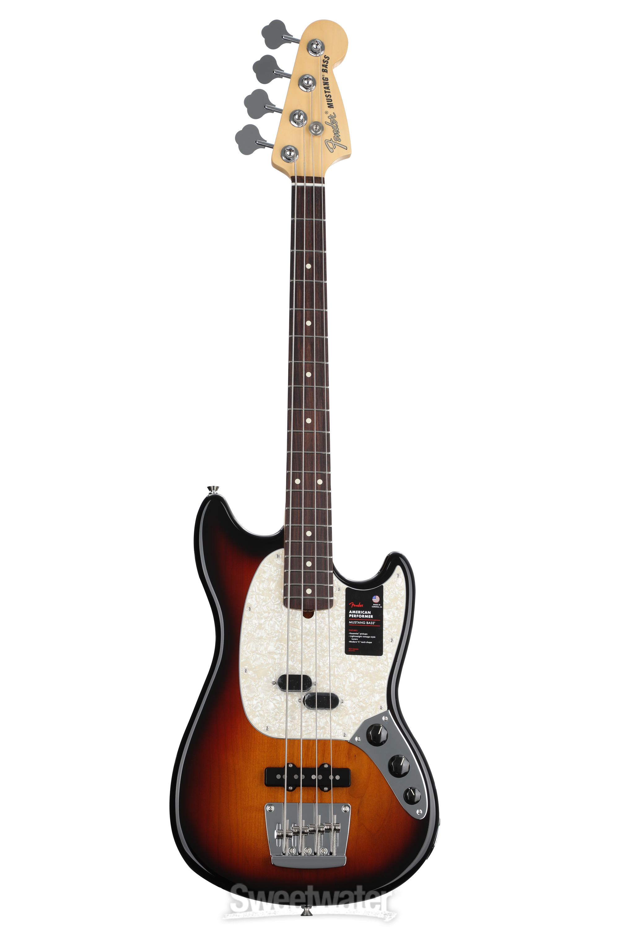 ベース Fender American Performer Mustang Bass Fender American Performer Mustang Electric Bass Guitar