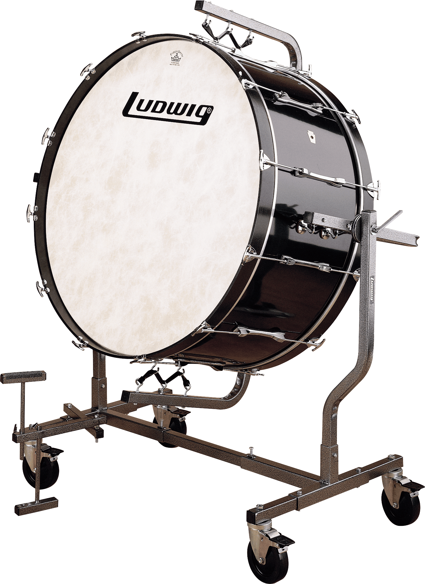 Photo of Ludwig Ludwig Concert Bass Drum with Stand - 20 inch x 36 inch, Black Cortex