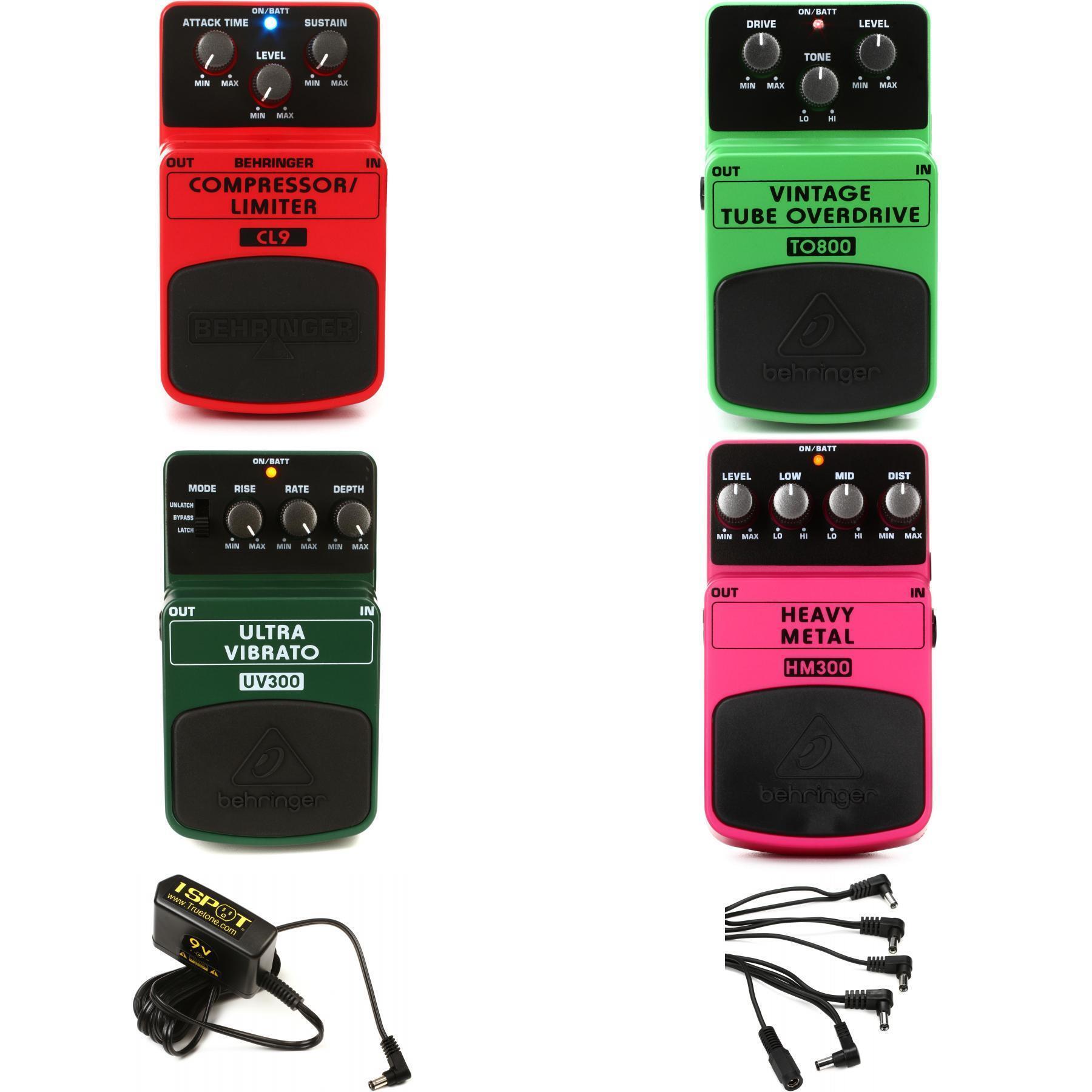 Behringer Guitar Pedal 4pack with Power Supply Sweetwater