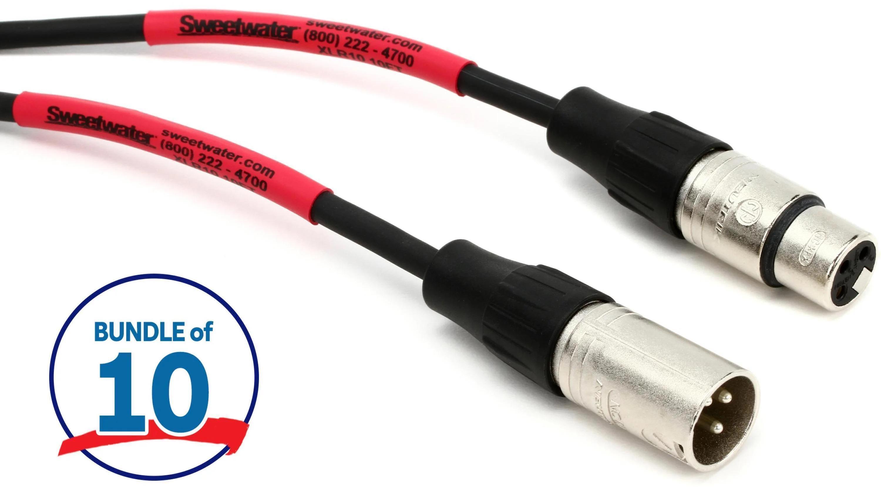 Photo of Pro Co Excellines Microphone Cable - 10 foot (10-pack)
