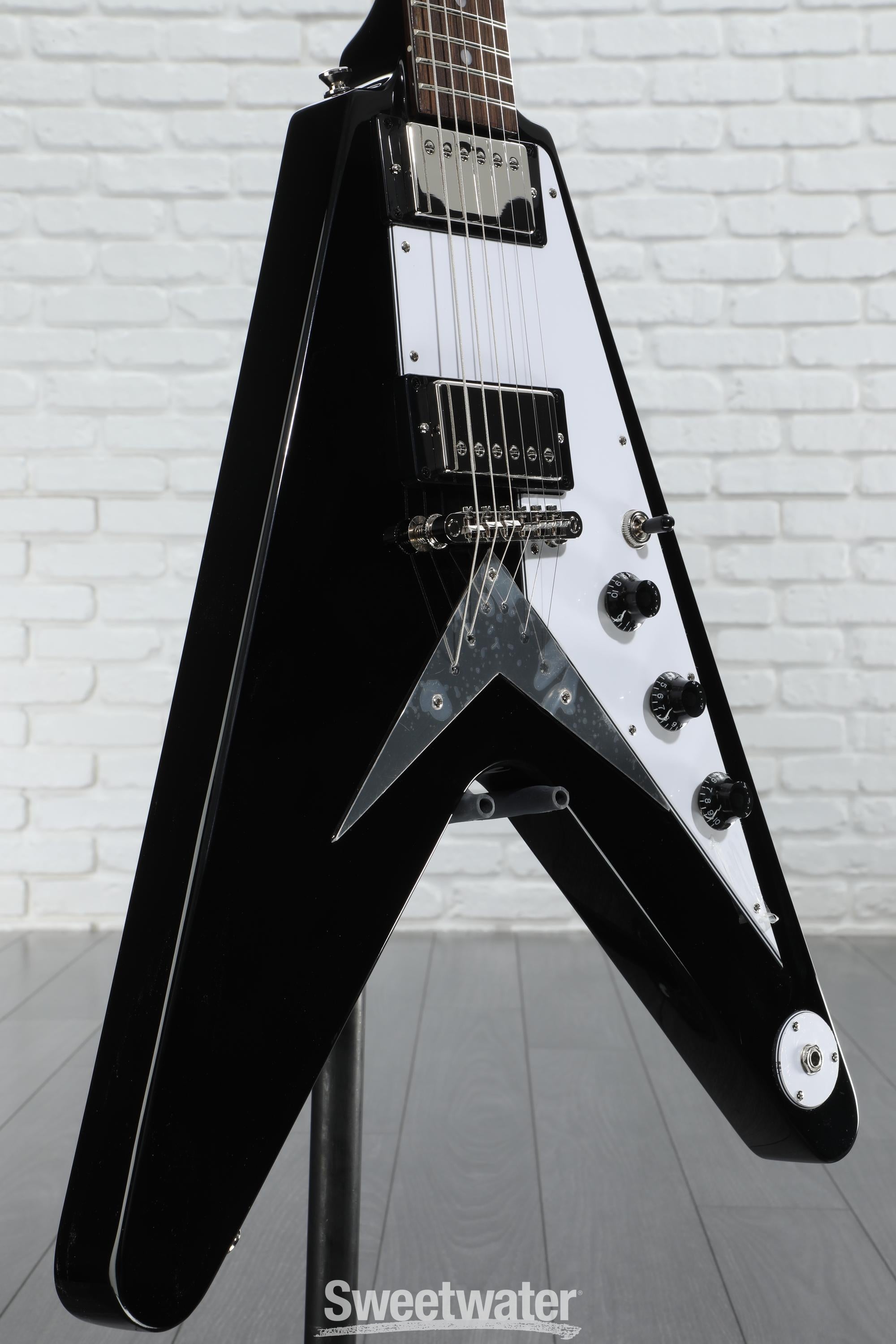 Epiphone Flying V Electric Guitar - Ebony | Sweetwater