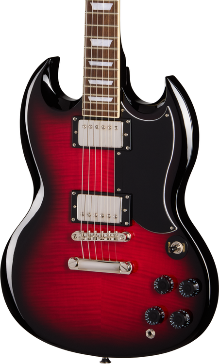 Epiphone SG Tribute Plus Electric Guitar - Cherry Burst | Sweetwater