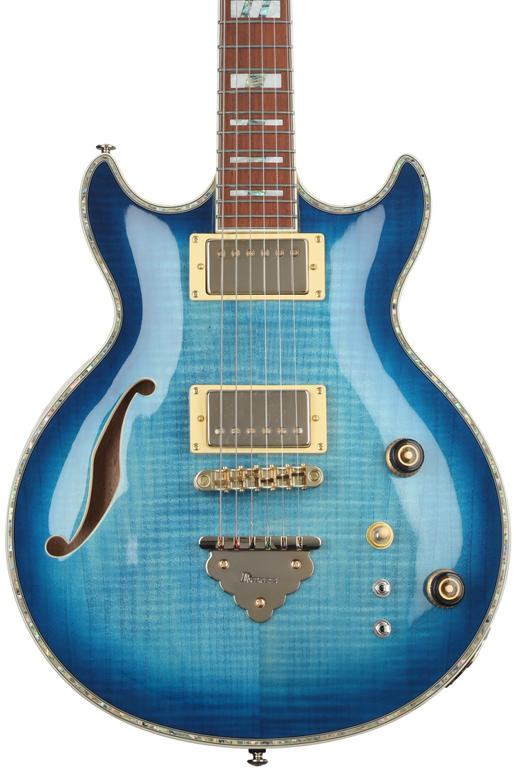 Ibanez AR520HFM Hollowbody Electric Guitar - Light Blue Burst