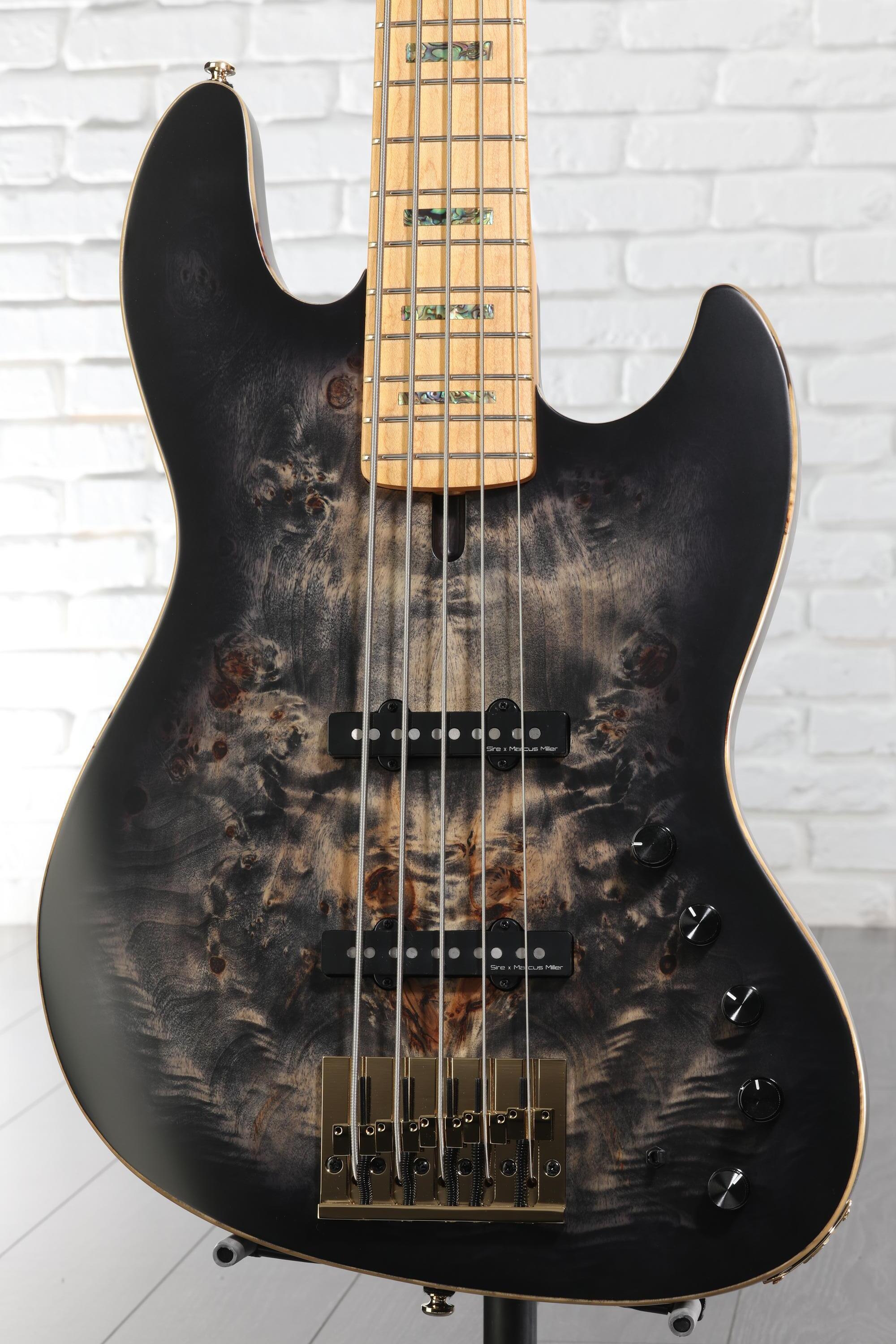 Sire Marcus Miller V10 5-string Bass Guitar - Trans Black Satin