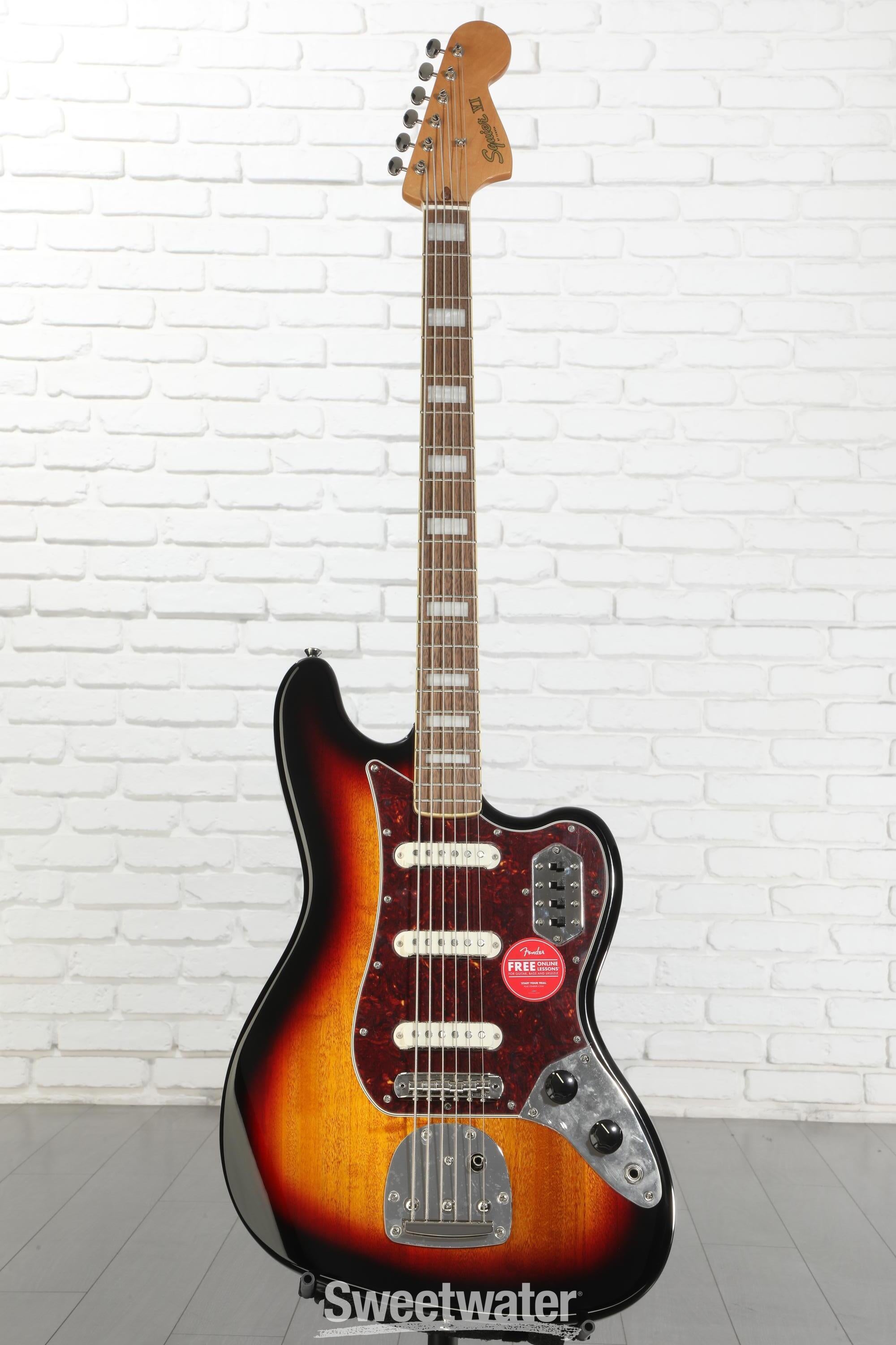 Squier Classic Vibe Bass VI Guitar - 3-tone Sunburst | Sweetwater