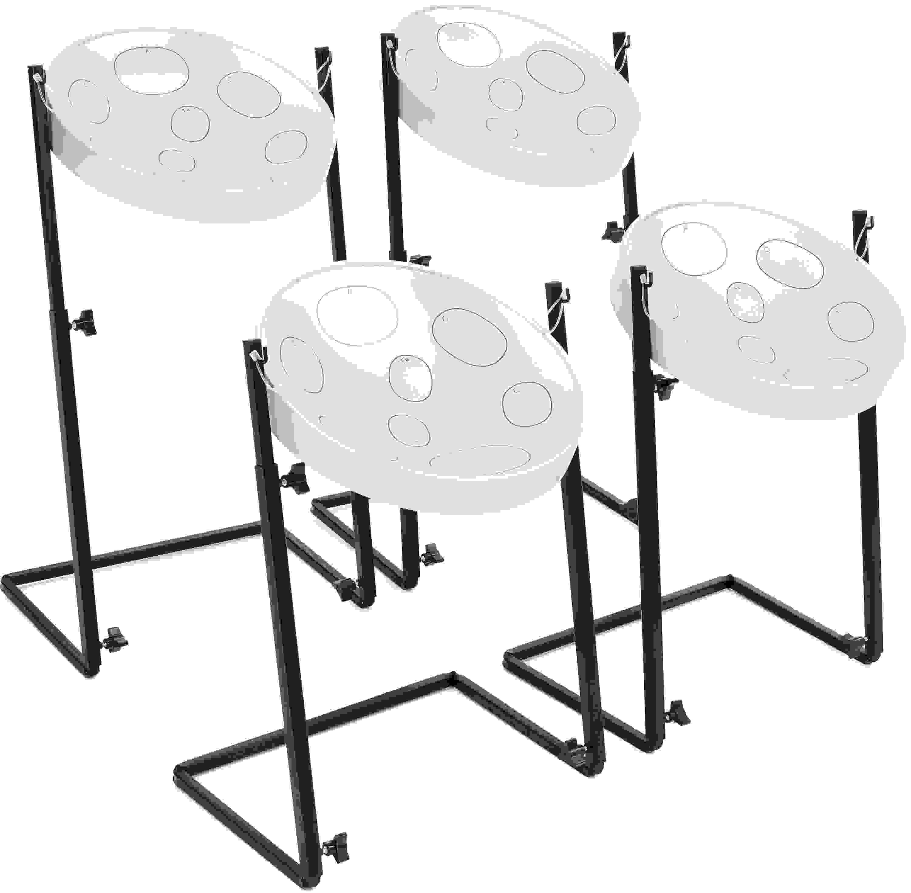 Panyard Jumbie Jam Ready-to-play Steel Drum Kit - Silver, 4-pack