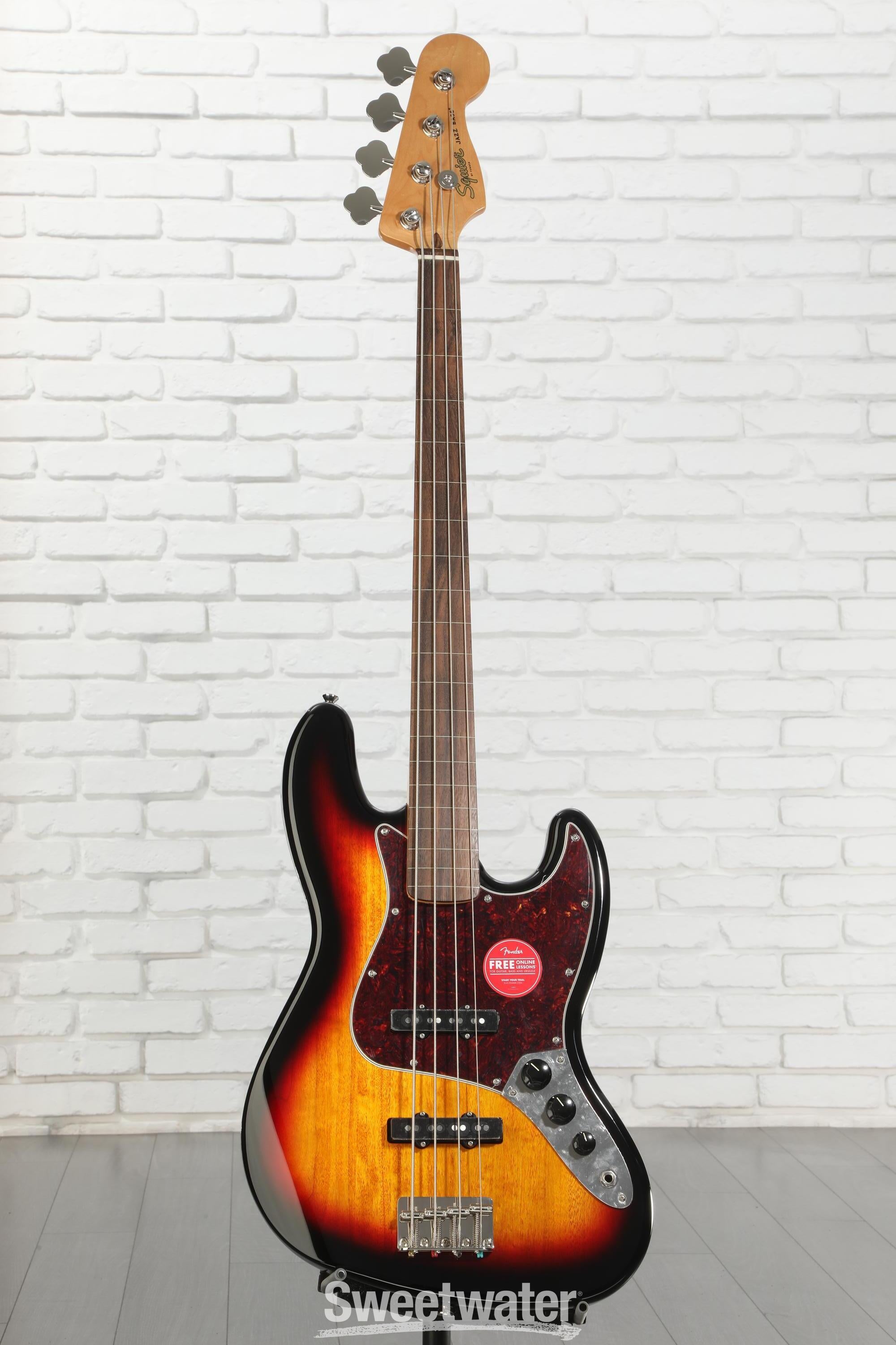 Squier Classic Vibe '60s Fretless Jazz Bass - 3-Tone Sunburst
