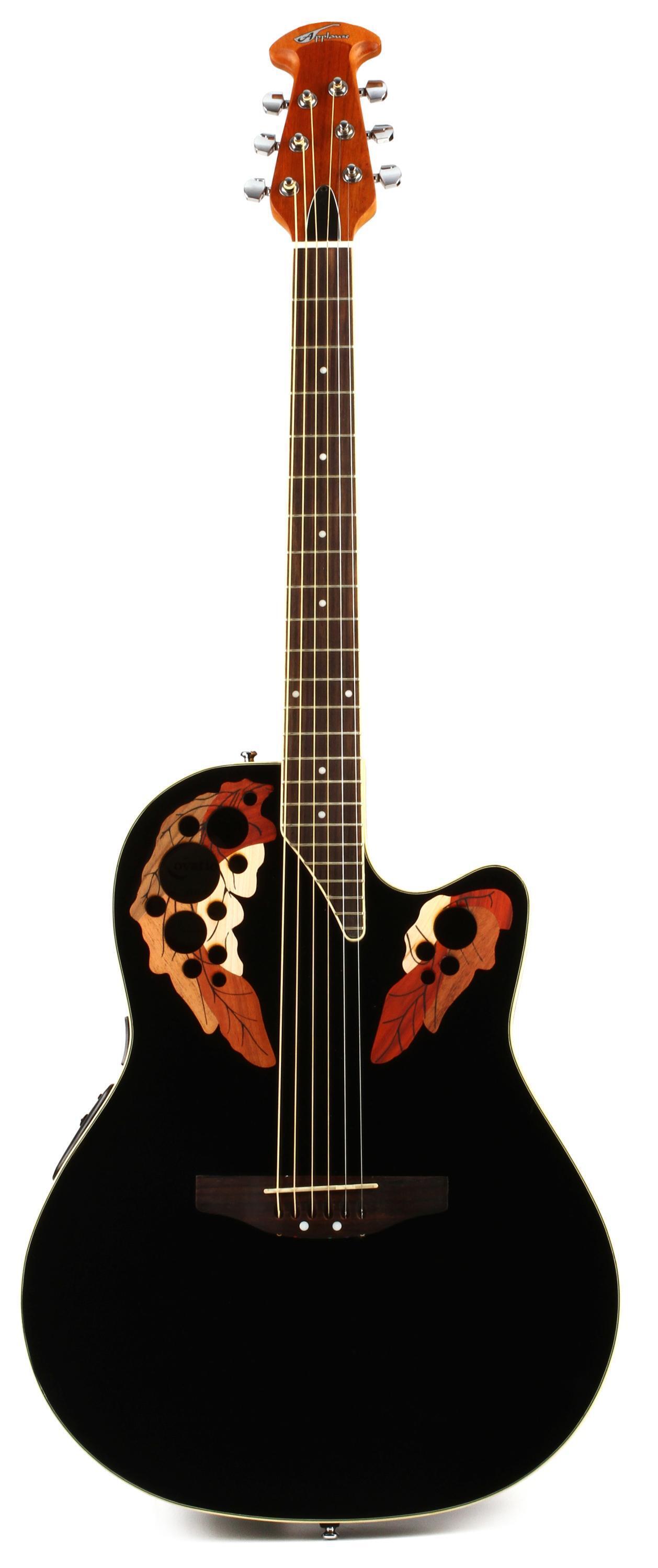Ovation Applause エレアコ AE44II-5 ケース付 Applause Elite AE44-5 - Black | Sweetwater