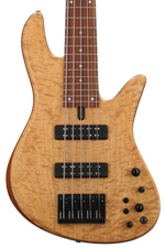Photo of Fodera Emperor 5 Standard Special Bass Guitar - Vintage Tint Quilted Maple - Sweetwater Exclusive