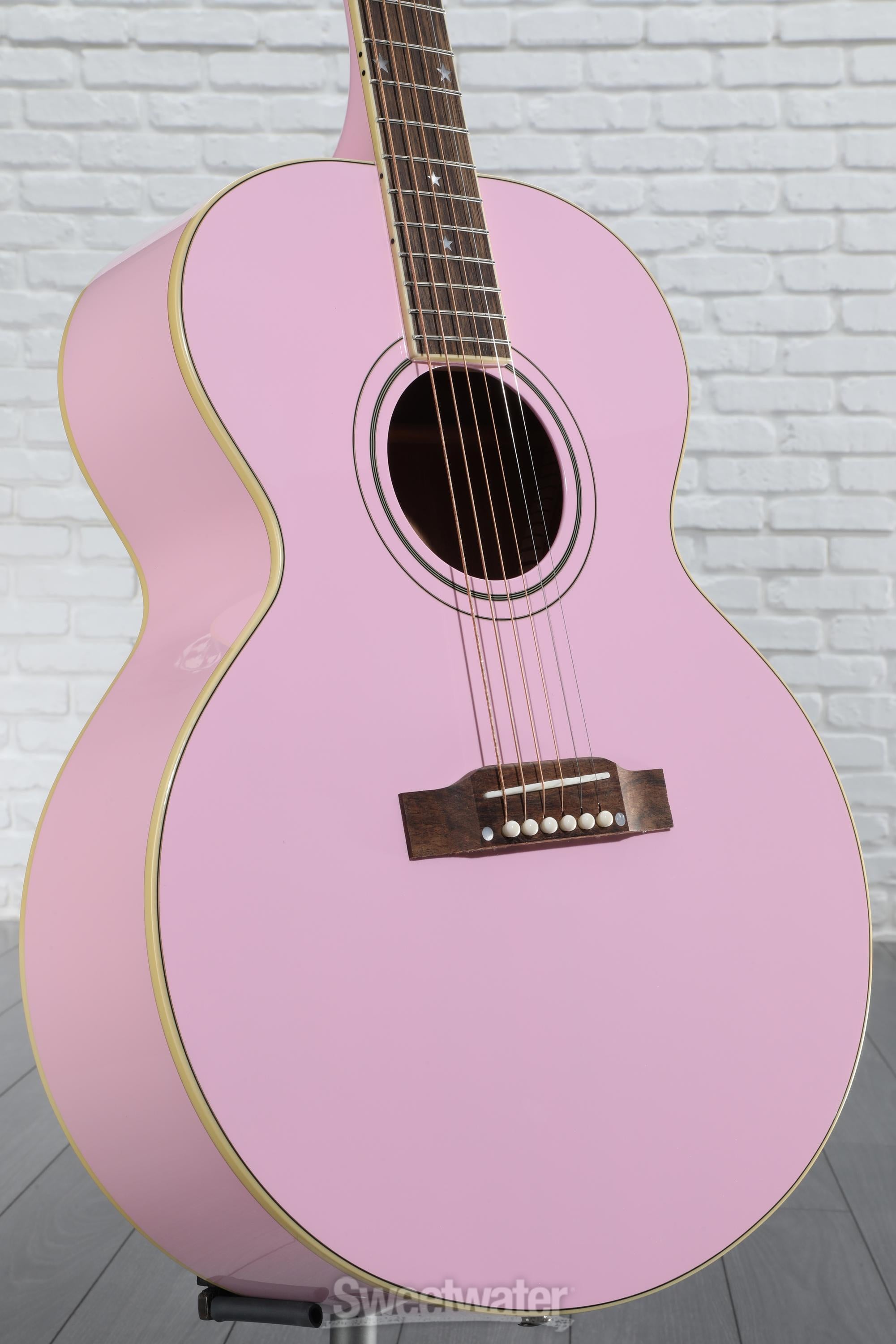 Epiphone J-180 LS Acoustic-electric Guitar - Pink