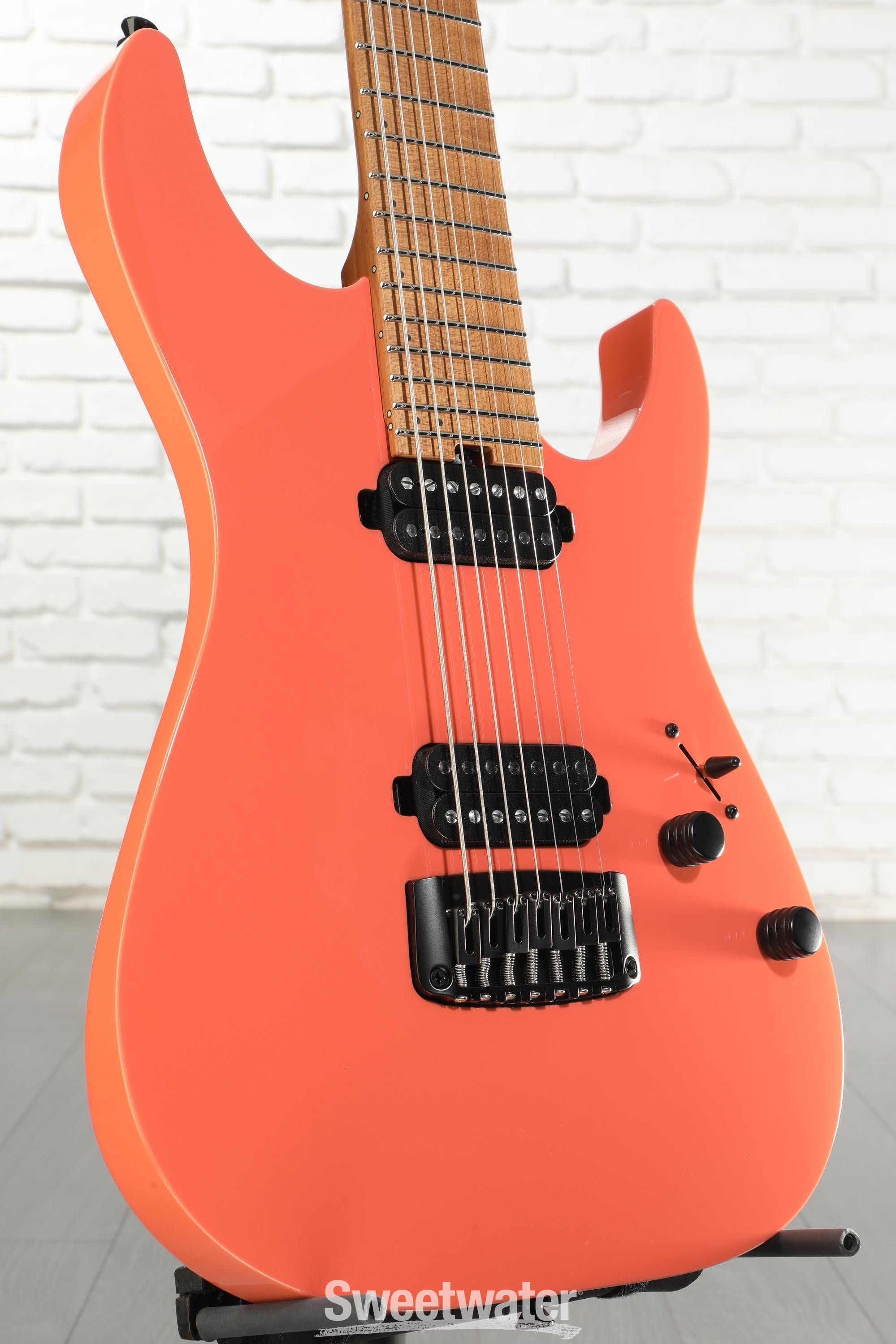 Photo of Schecter USA Custom Shop Aaron Marshall AM-7 Signature 7-string Electric Guitar - Sugar Coral