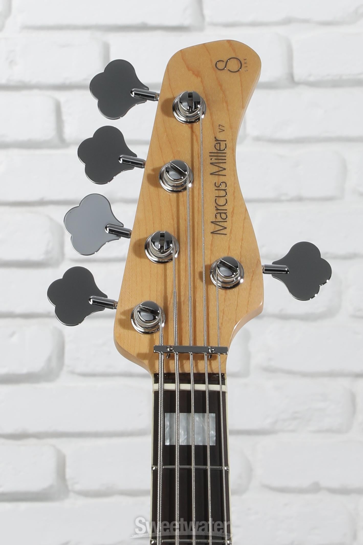 Sire V7 5弦 1st Gen（アルダー、アンティークホワイト） Sire Marcus Miller V7 Alder 5-string Bass Guitar - Antique White