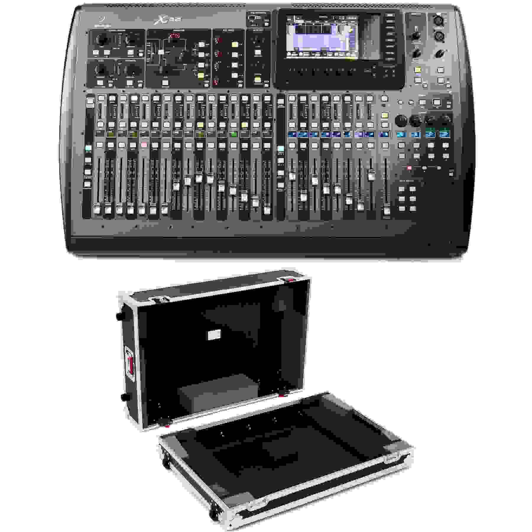 Behringer X32 40-channel Digital Mixer with Gator G-TOURX32NDH ATA Wood Case Bundle