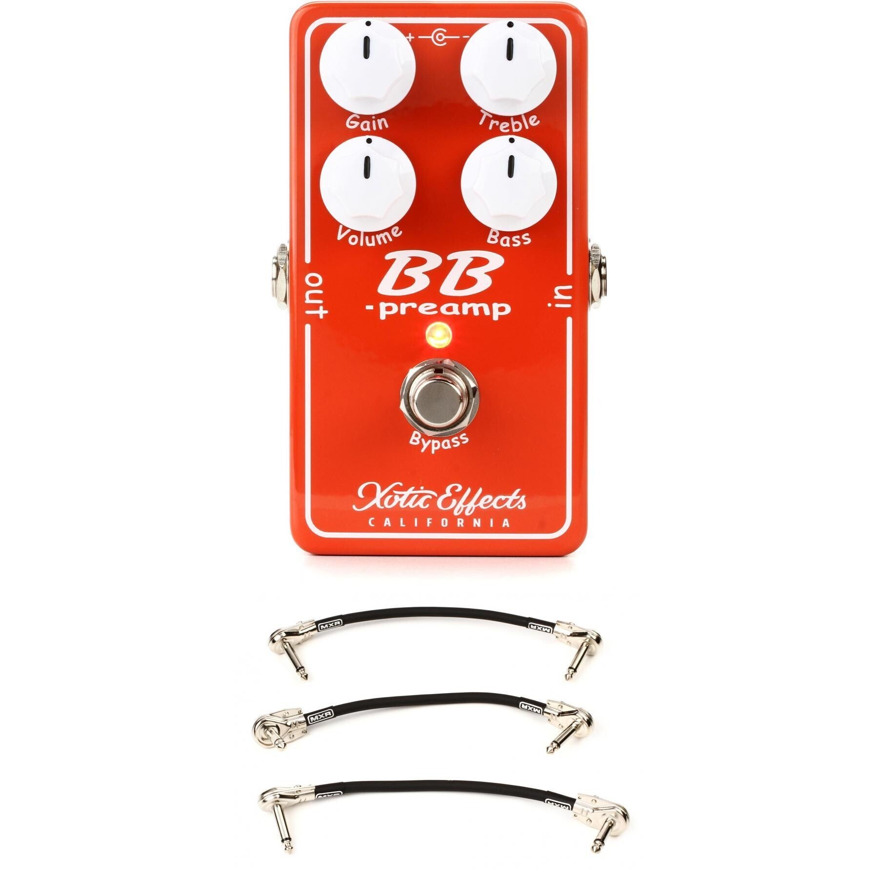 Xotic BB Preamp v 1.5 Pedal with 3 Patch Cables | Sweetwater