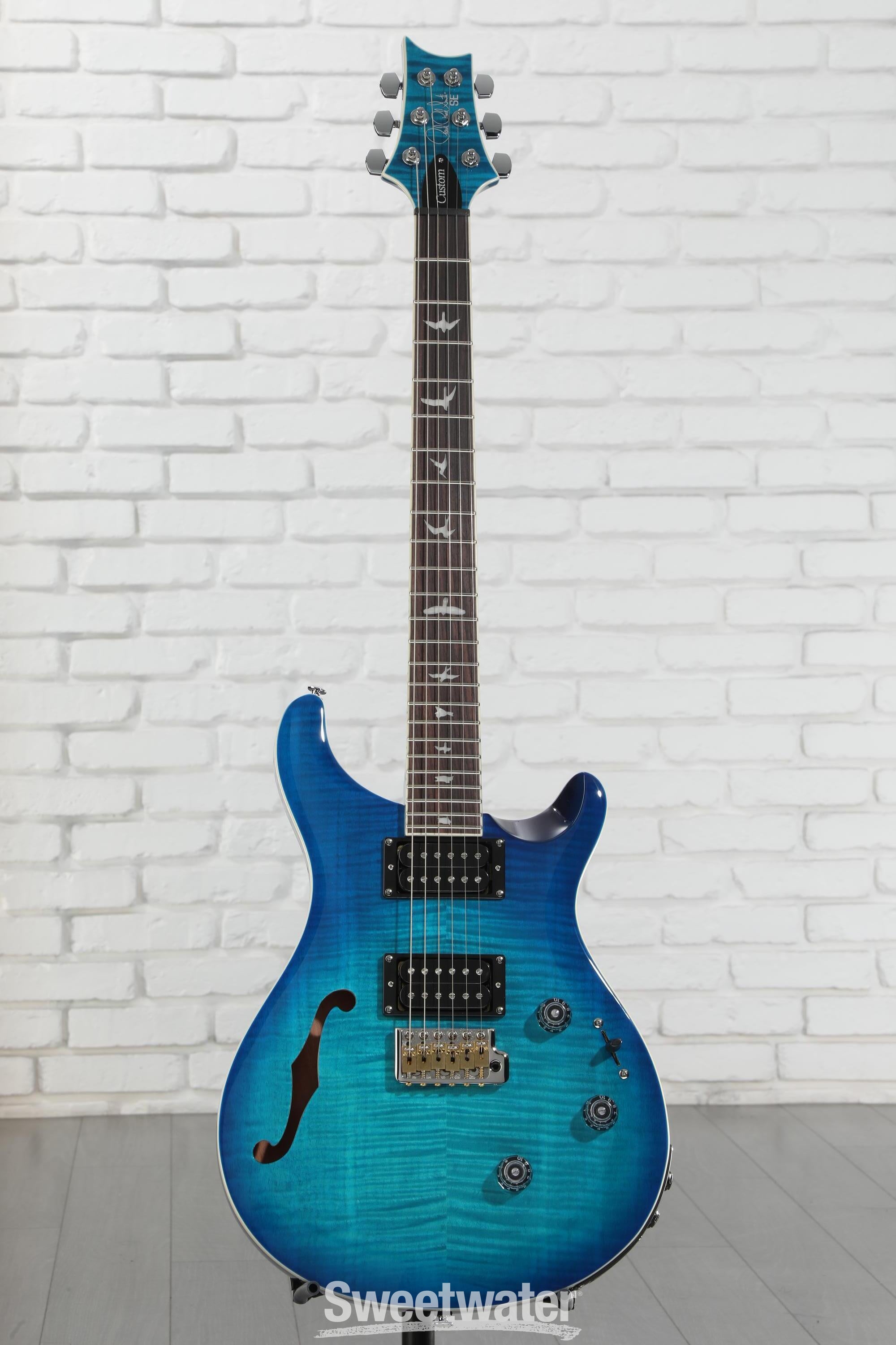 PRS SE Custom 24 Semi-Hollow Piezo Electric Guitar - Lake