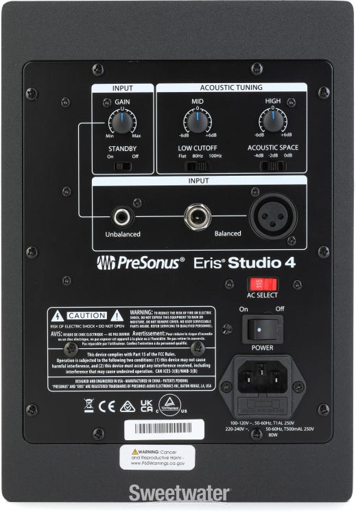 PreSonus Eris 4.5BT 4.5-inch Powered Bluetooth Studio Monitors - 2nd  Generation