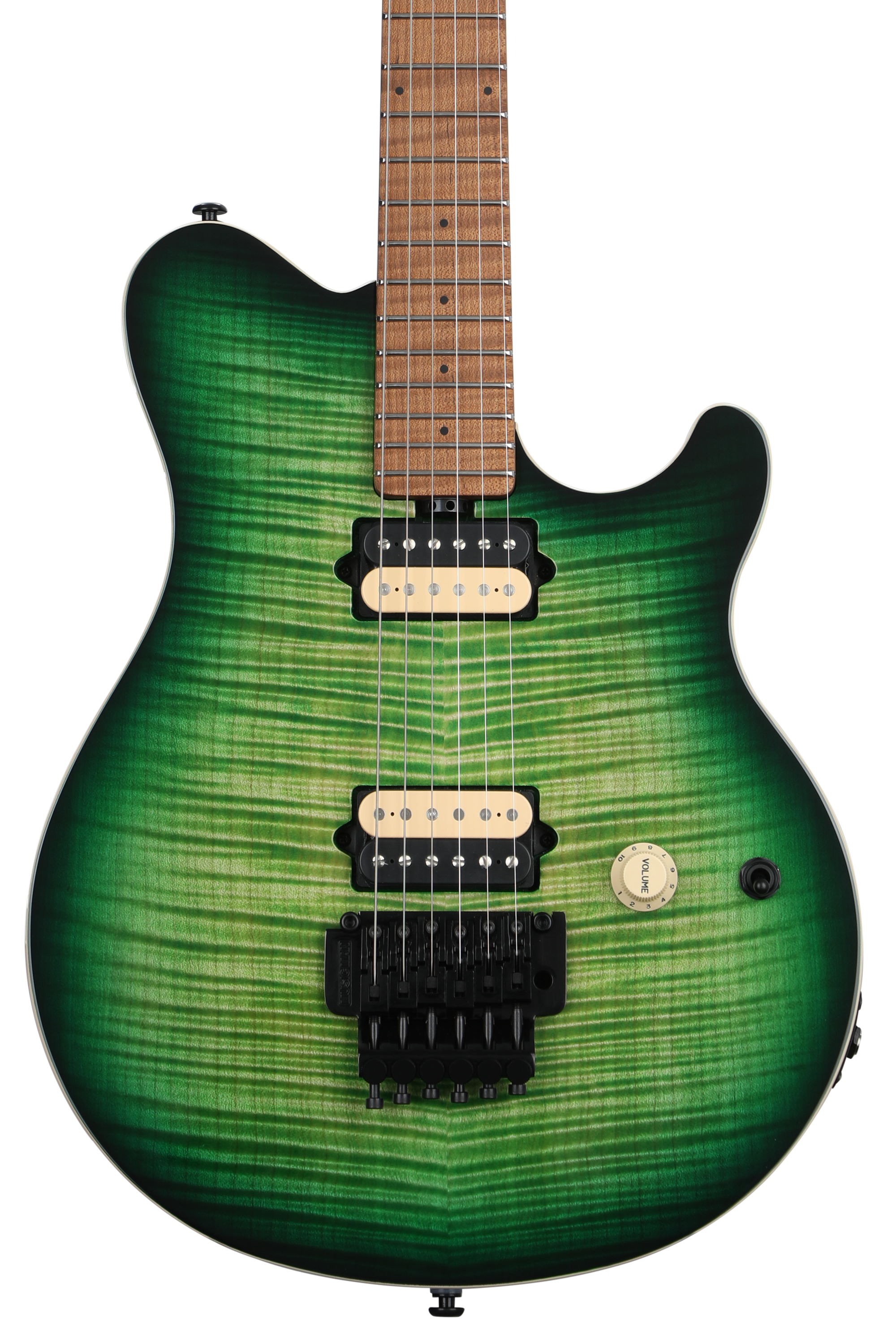 Ernie Ball Music Man Axis Electric Guitar - Matcha Flame | Sweetwater