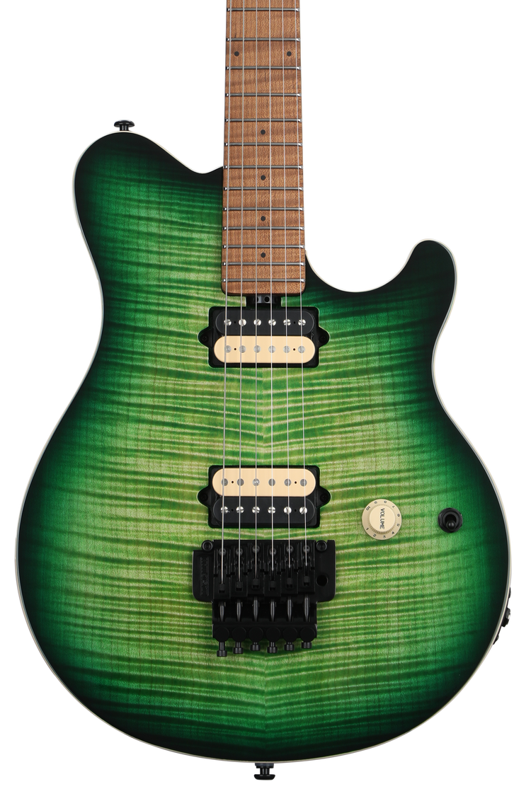 Ernie Ball Music Man Axis Electric Guitar - Matcha Flame | Sweetwater