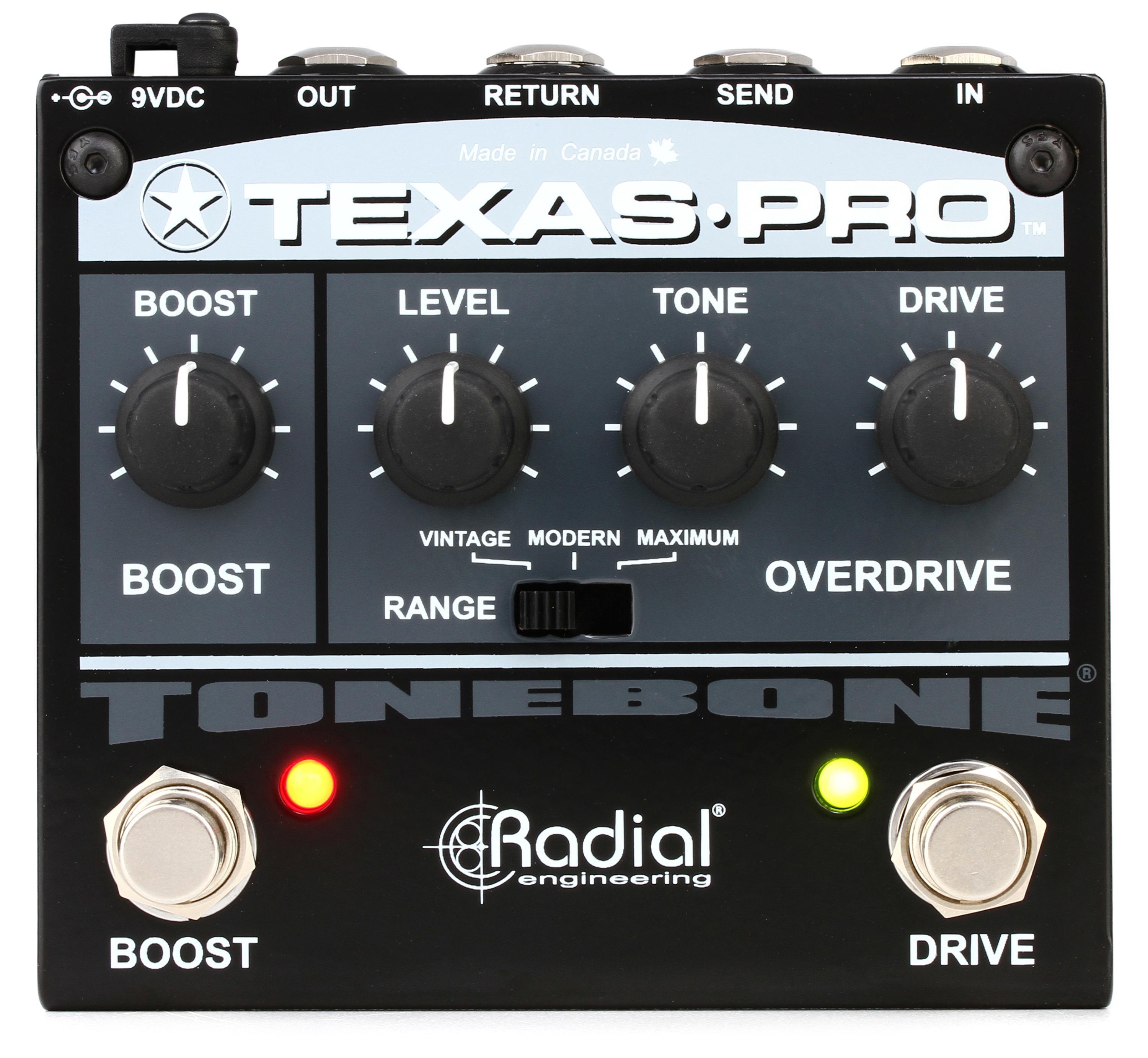 エレキギター オーバードライブ Radial BONES TEXAS Radial Tonebone Texas Bones Overdrive Pedal Review - Mic'd