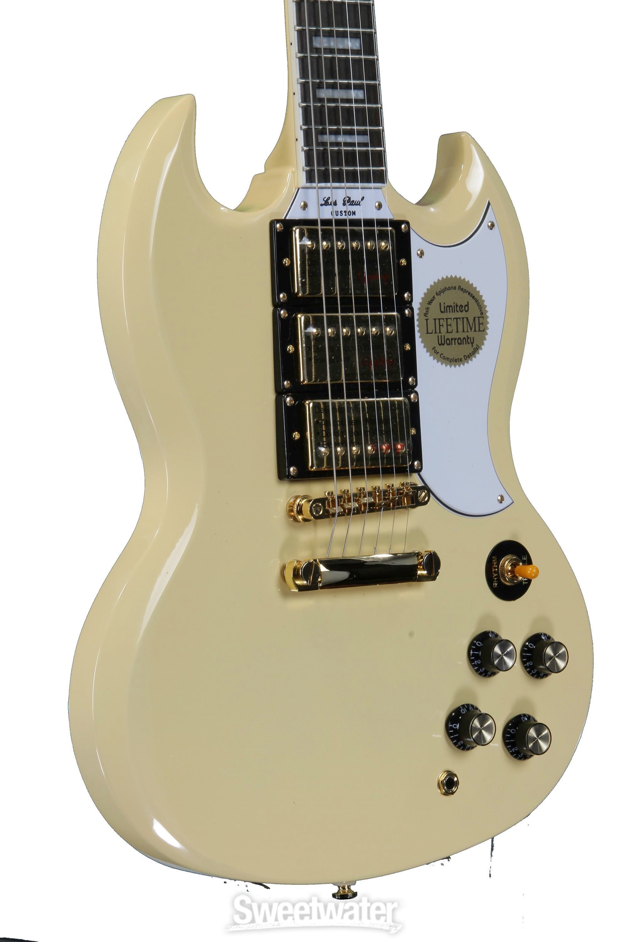 Epiphone G-400 Custom SG - Antique Ivory Reviews | Sweetwater