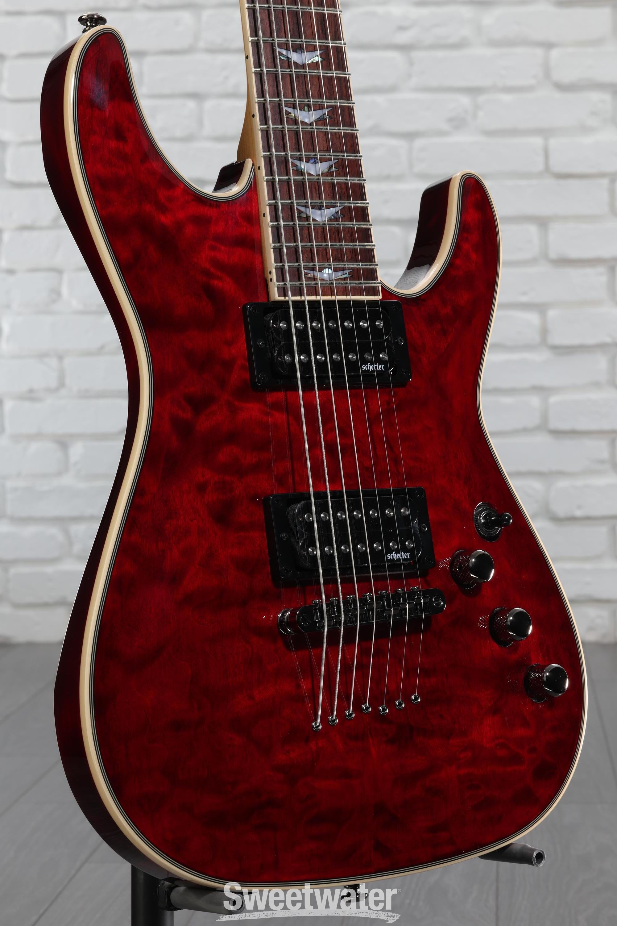Schecter Omen Extreme-7 Electric Guitar - Black Cherry
