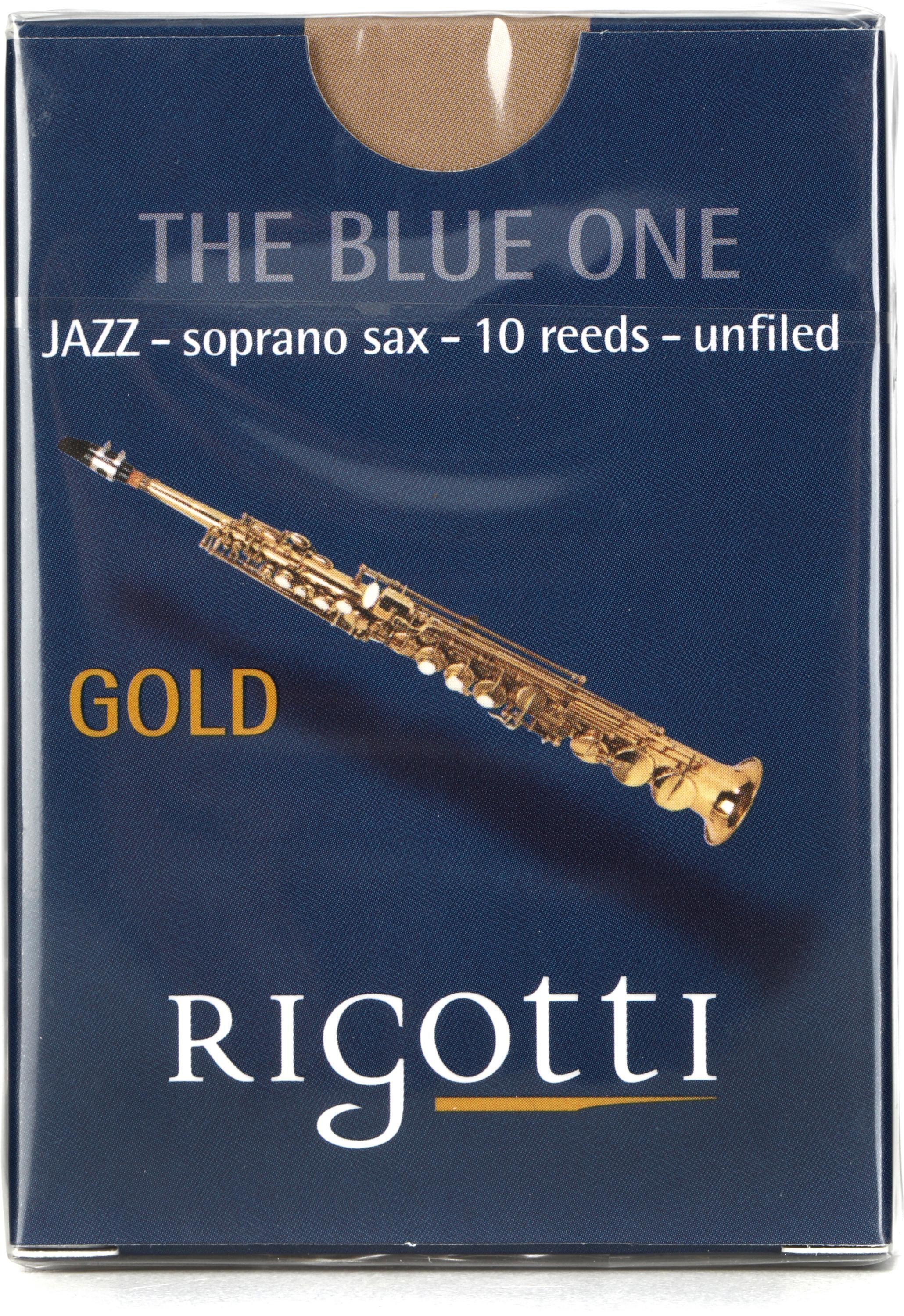 Rigotti RG.JSS Gold Jazz Soprano Saxophone Reeds - 3 Medium (10-pack ...