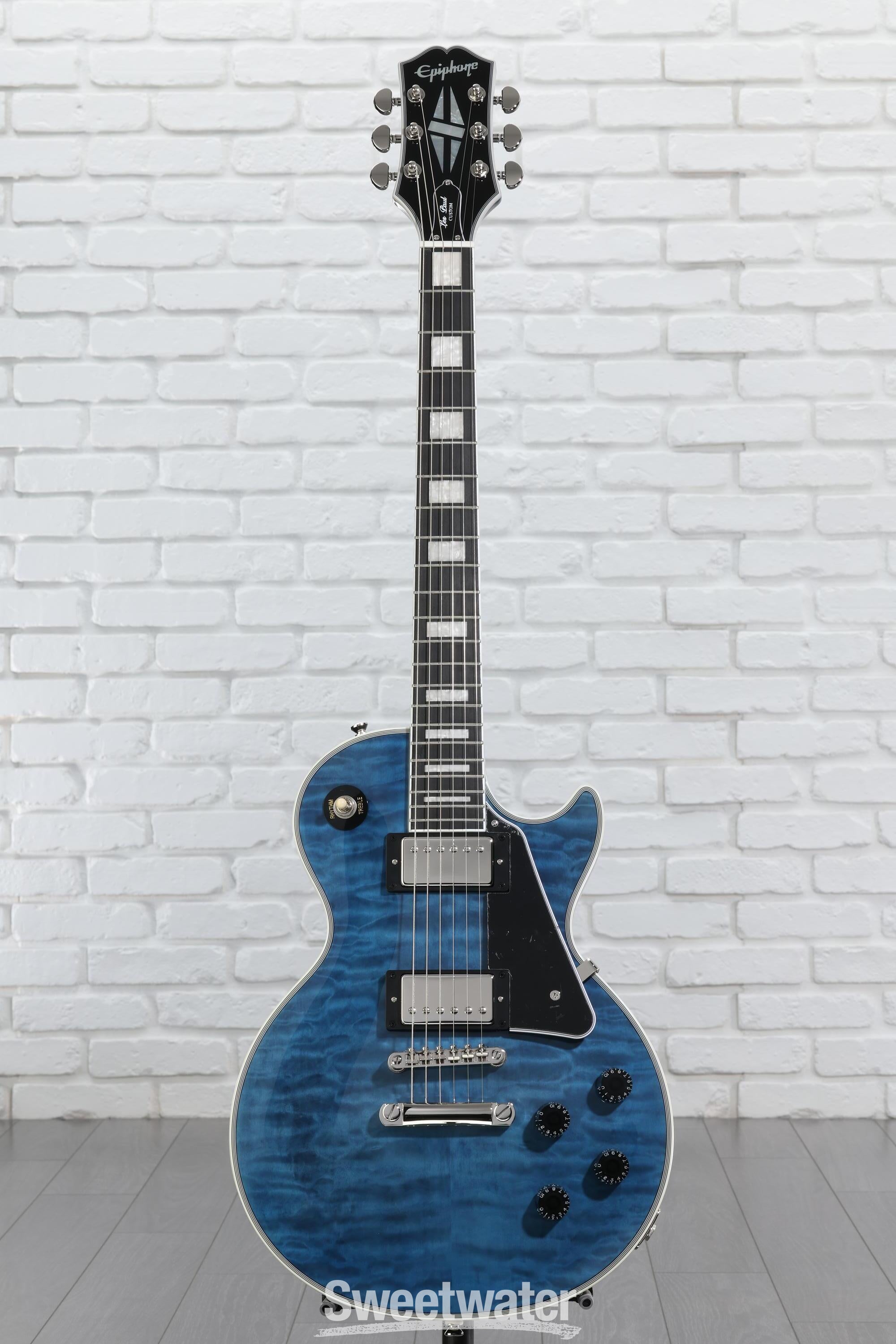 ギター Epiphone Les Paul Quilt Viper Blue EPIPHONE LES PAUL CUSTOM QUILT VIPER BLUE -