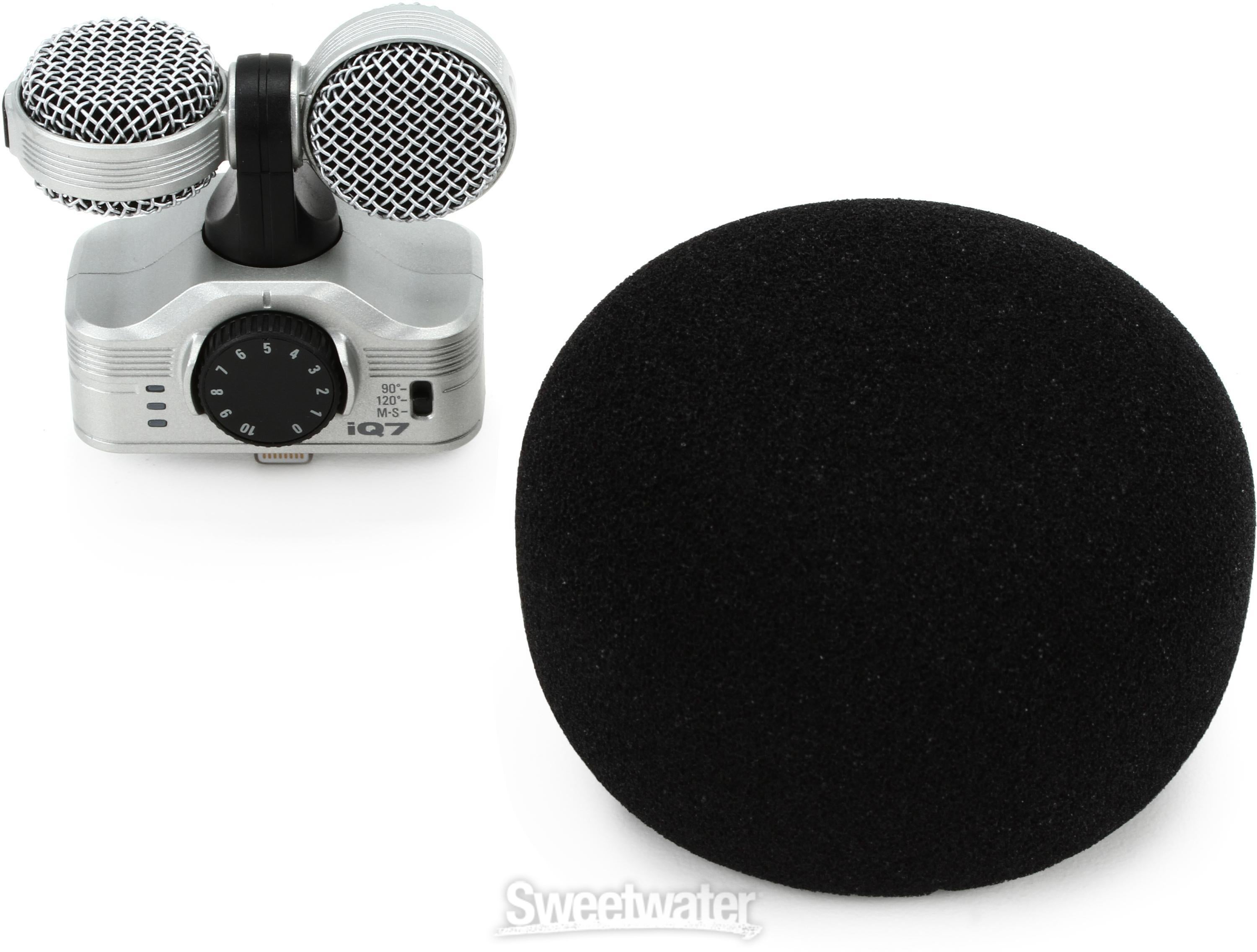 Zoom iQ7 Rotating Mid-Side Stereo Microphone for iOS | Sweetwater