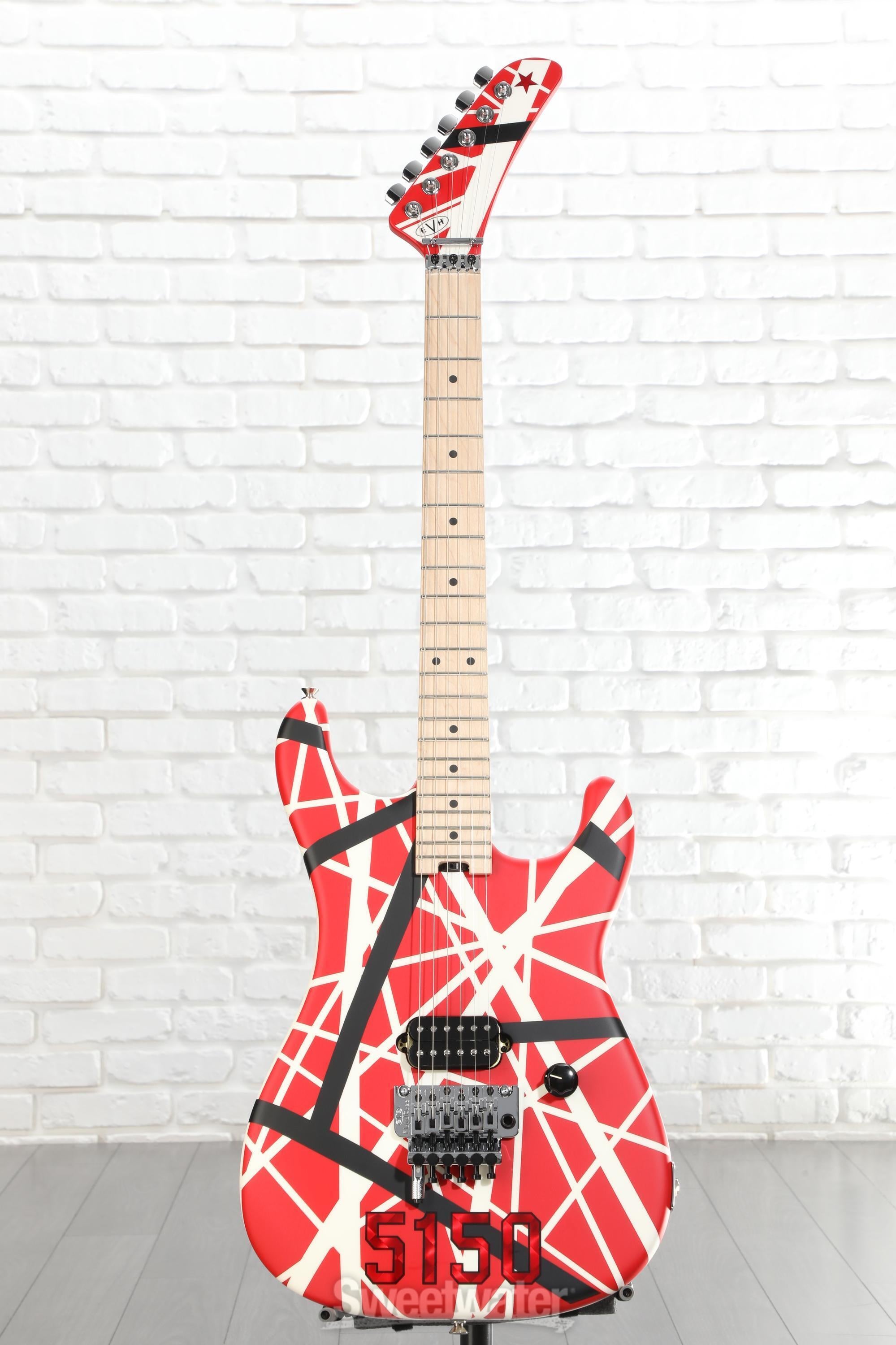 EVH Striped Series 5150 - Red, Black and White | Sweetwater