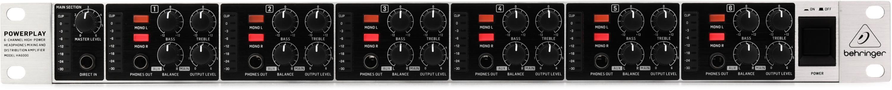 DJ機材 Behringer POWERPLAY HA6000 Behringer Powerplay HA6000 6-channel Headphone Mixing/Distribution