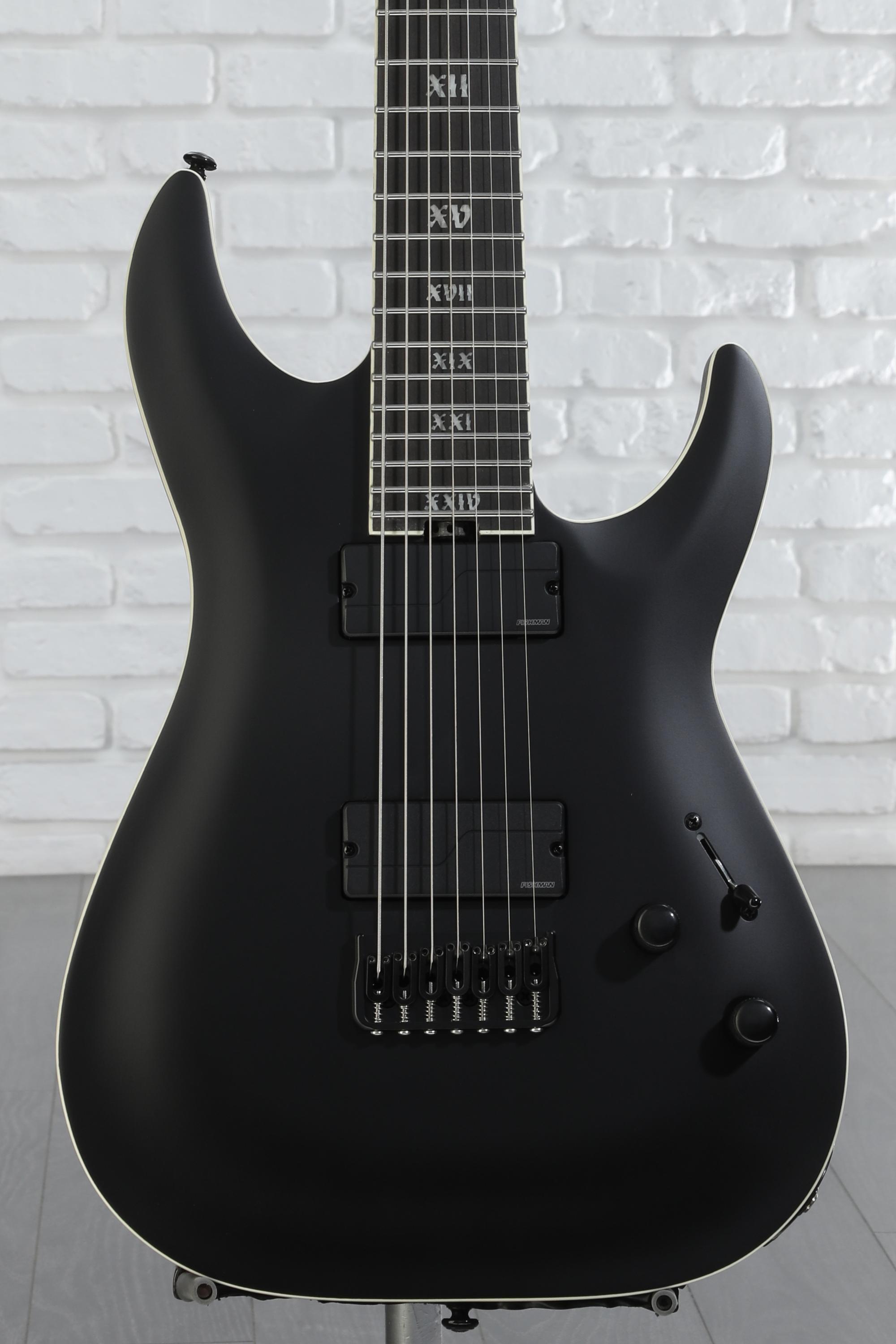 Schecter C-7 SLS Evil Twin Electric Guitar - Satin Black