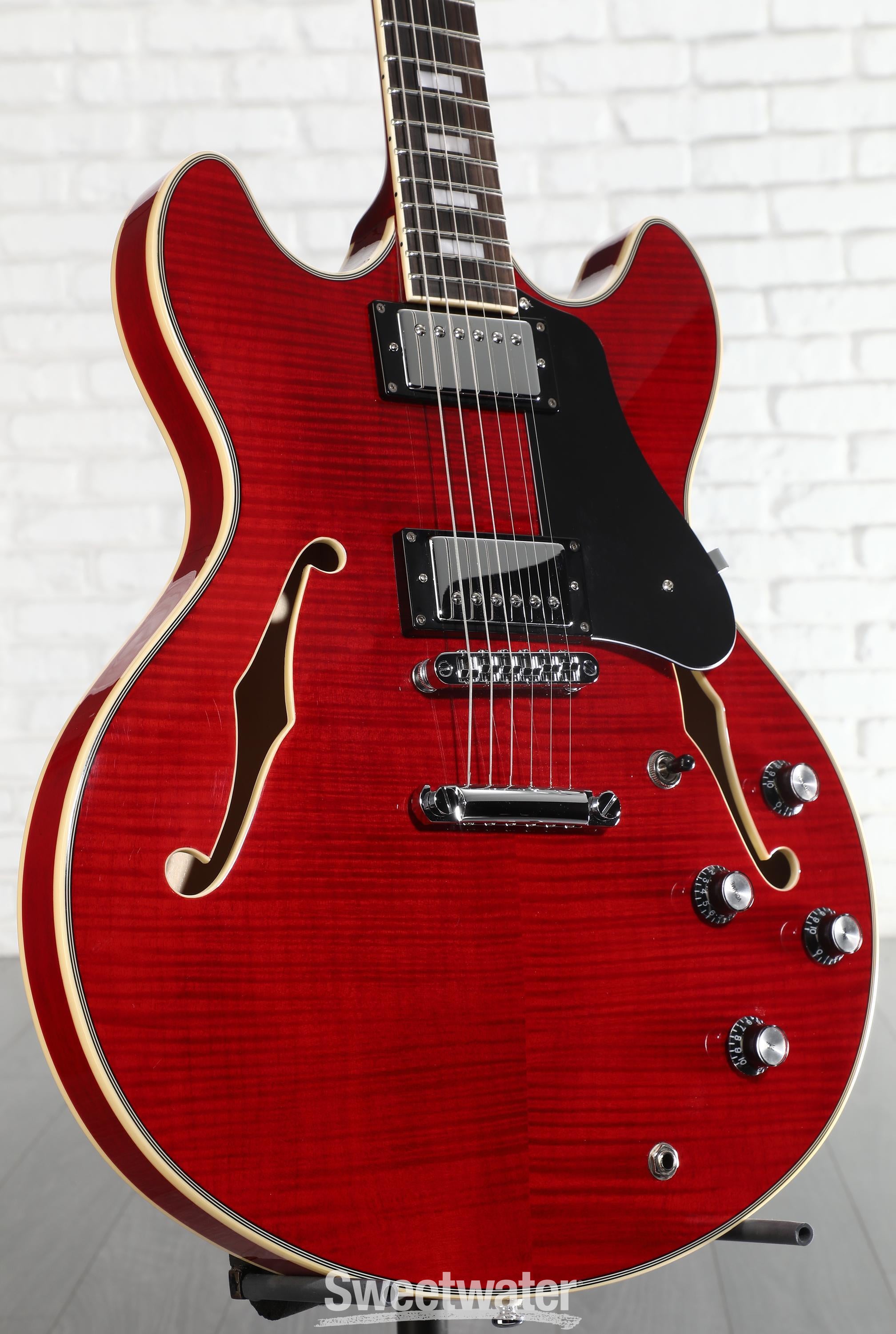 Photo of Sire Larry Carlton H7 Semi-hollow Electric Guitar - See Through Red