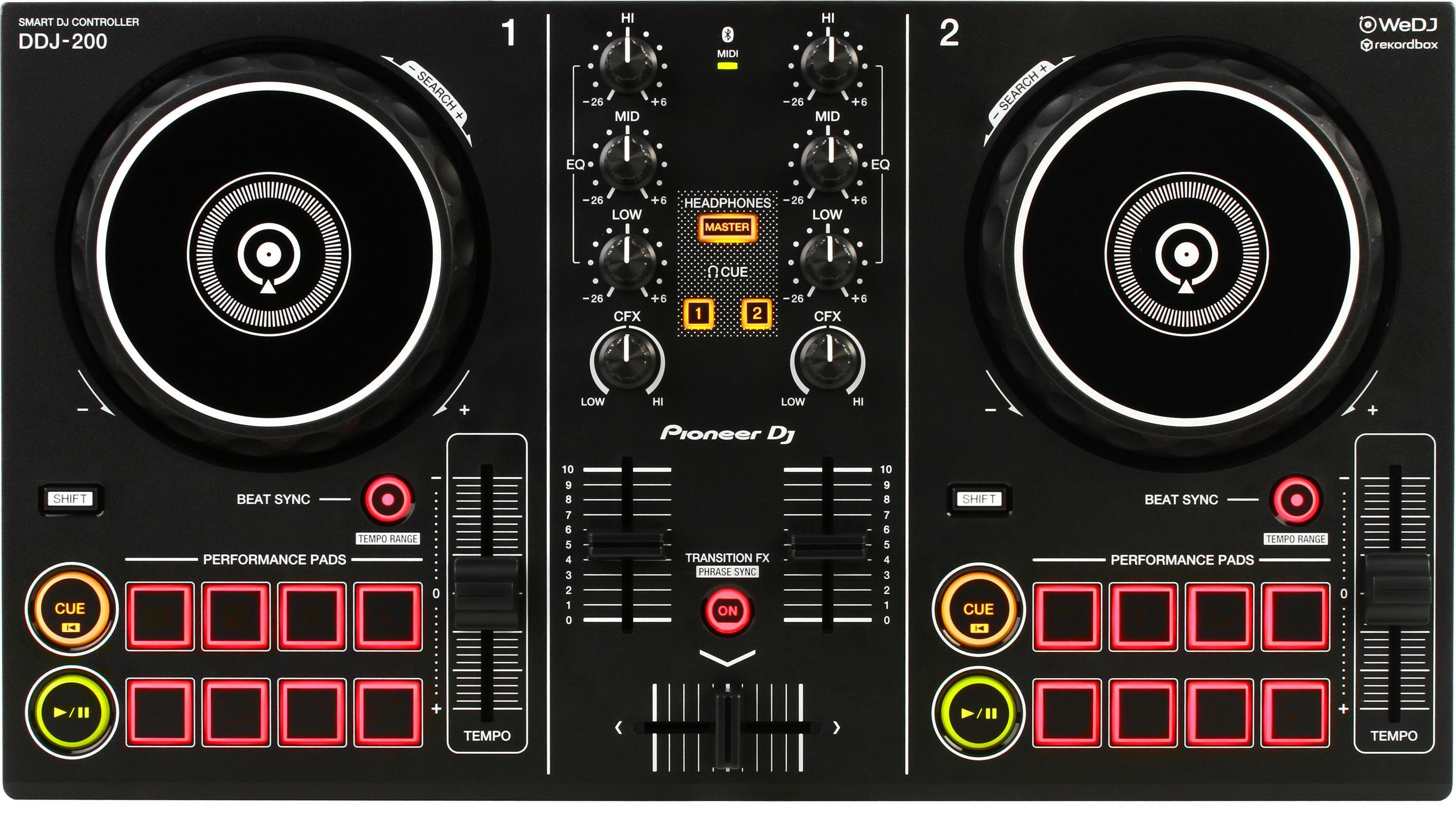 Pioneer DJ DDJ-200 2-deck Rekordbox DJ Controller | Sweetwater