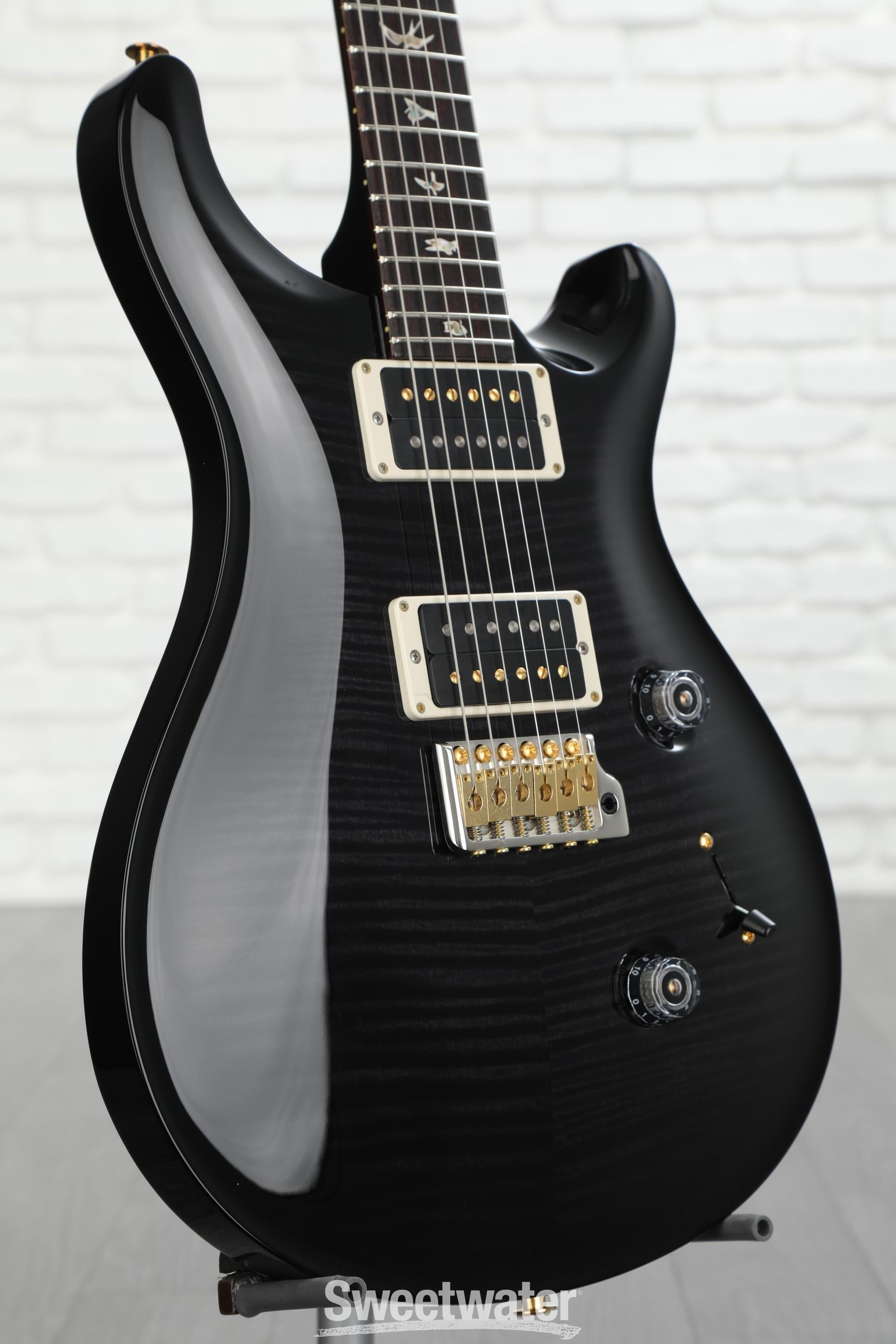 PRS Custom 24 Electric Guitar - Gray Black Wrap, 10-Top