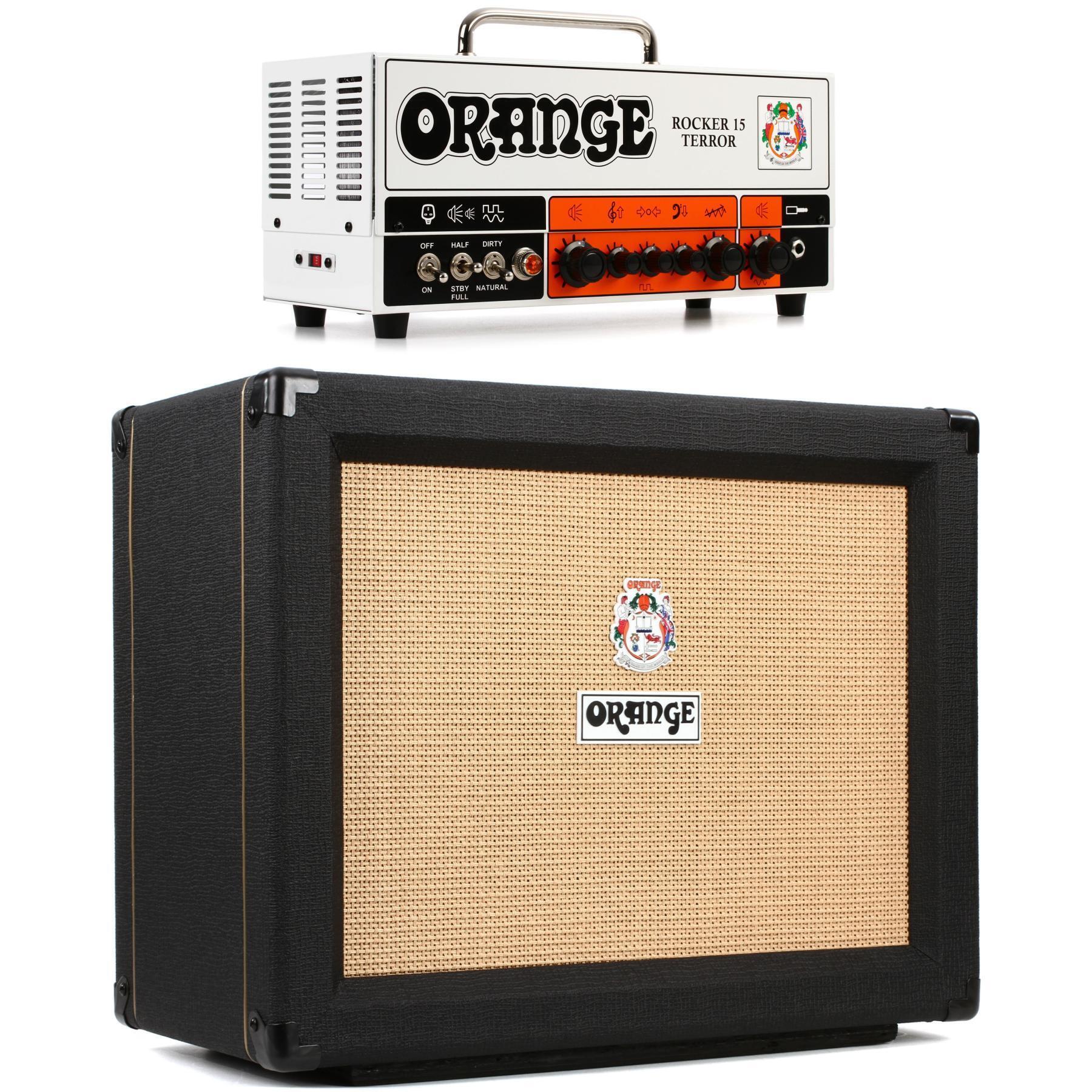 Orange Rocker 15 Terror 15-watt 2-channel Tube Head with 60-watt 1x12  Cabinet