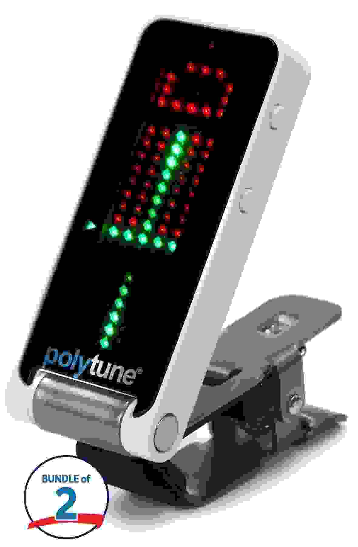 TC Electronic PolyTune Clip Clipon Polyphonic Tuner 2 Pack Sweetwater