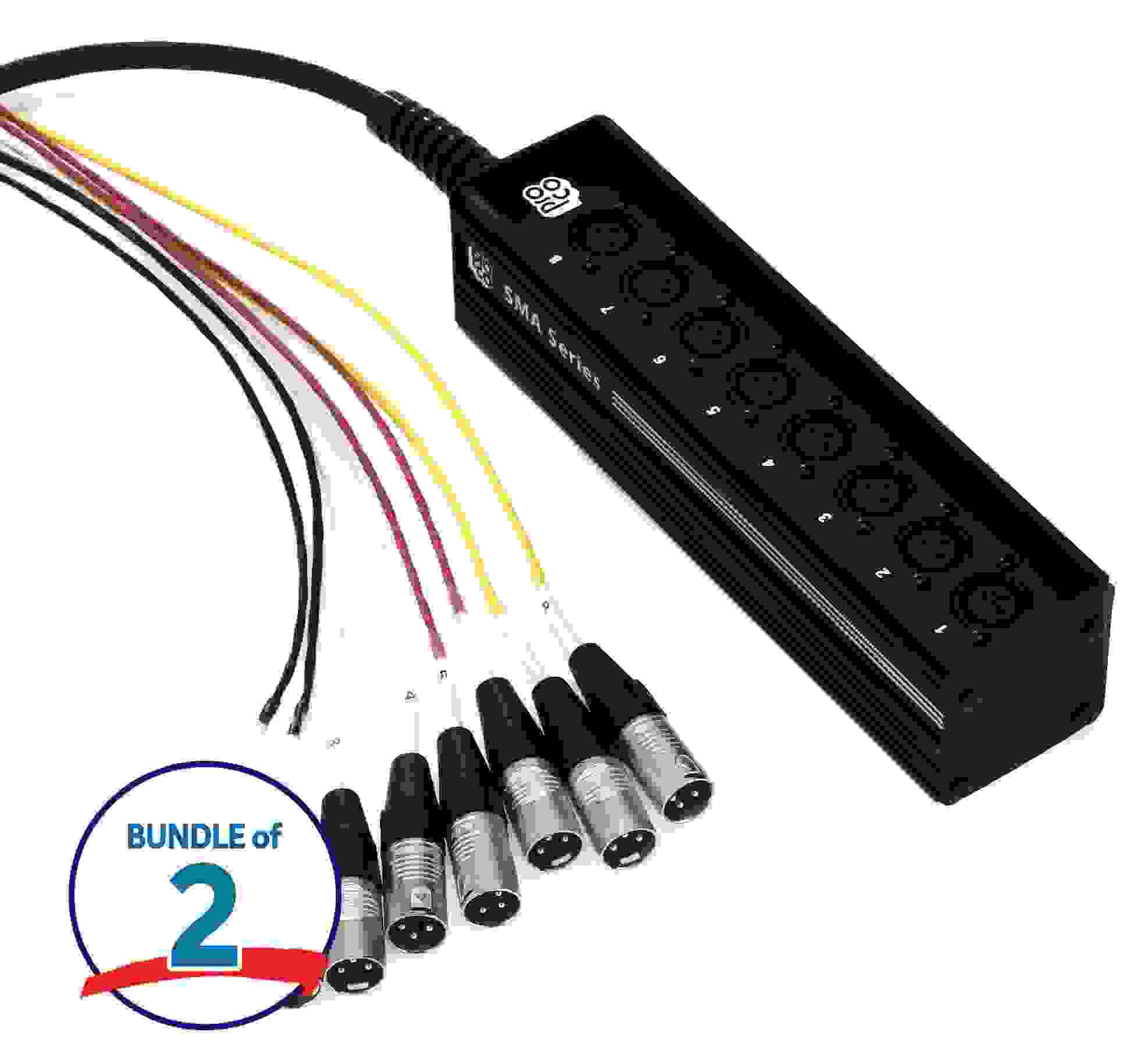 Pro Co SMAST 8-channel XLR Drop Snake - 25 foot (2-Pack)