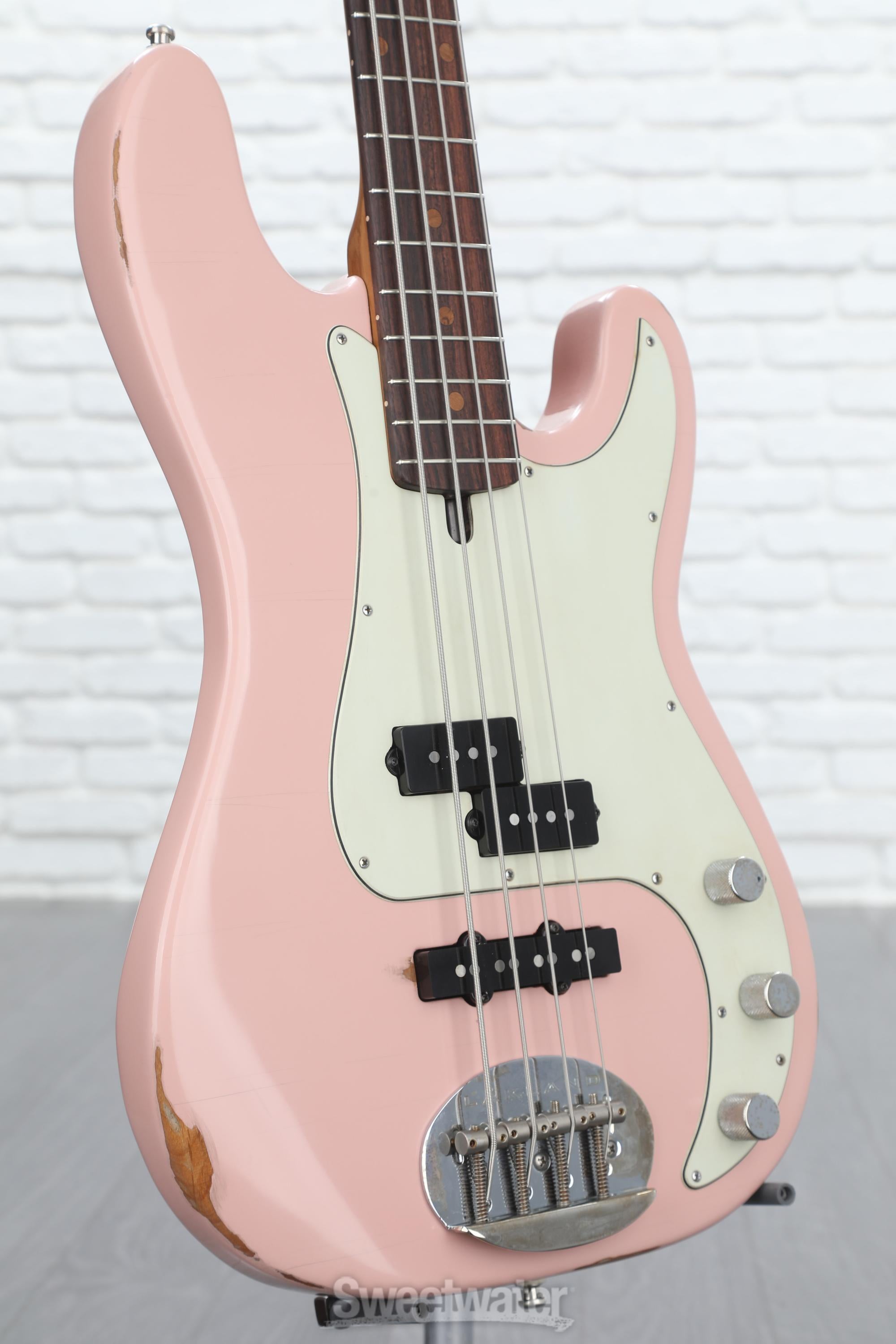 Lakland USA Classic 44-64 PJ Aged Bass Guitar - Shell Pink