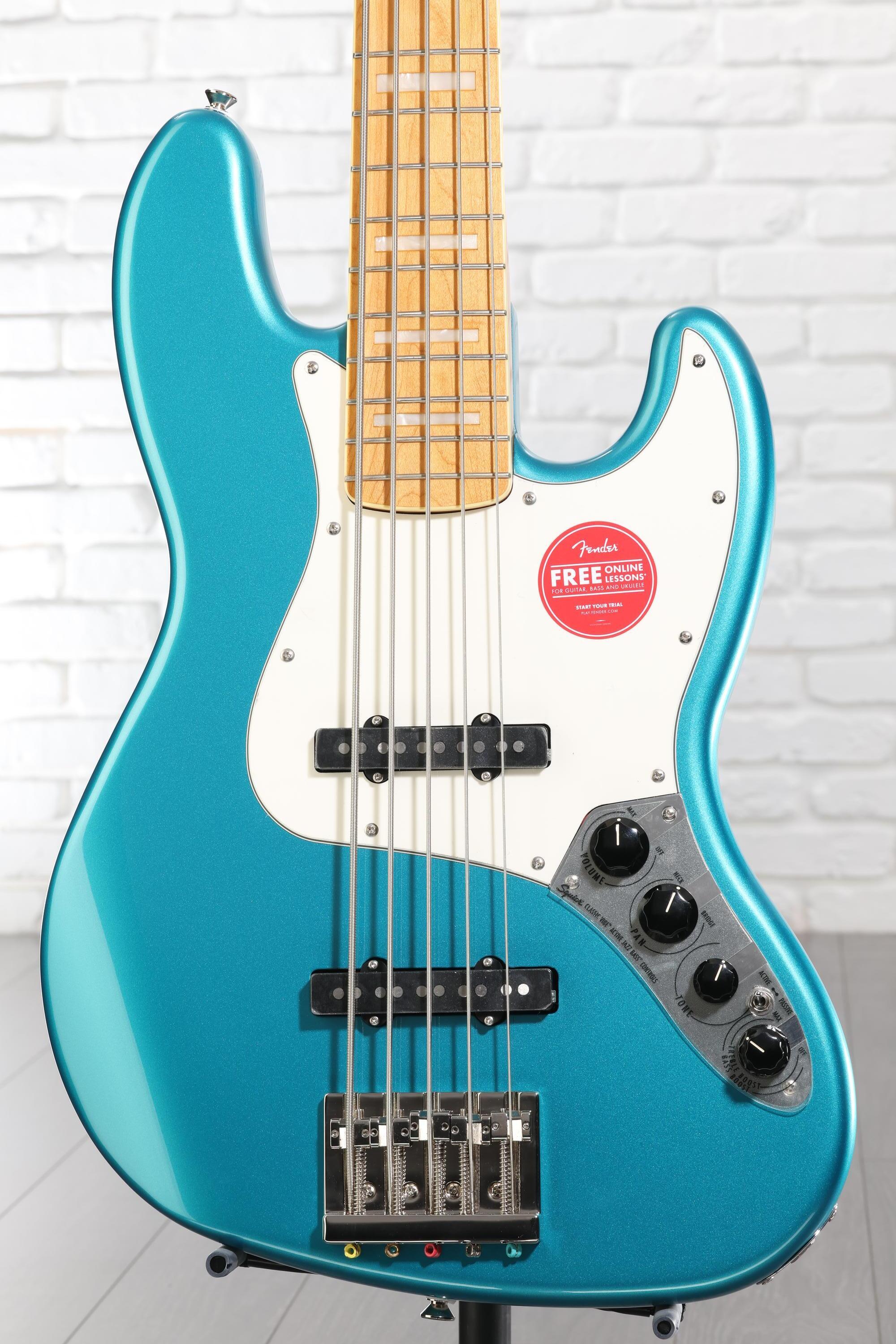 Squier Classic Vibe Active '70s Jazz Bass V - Ocean Turquoise
