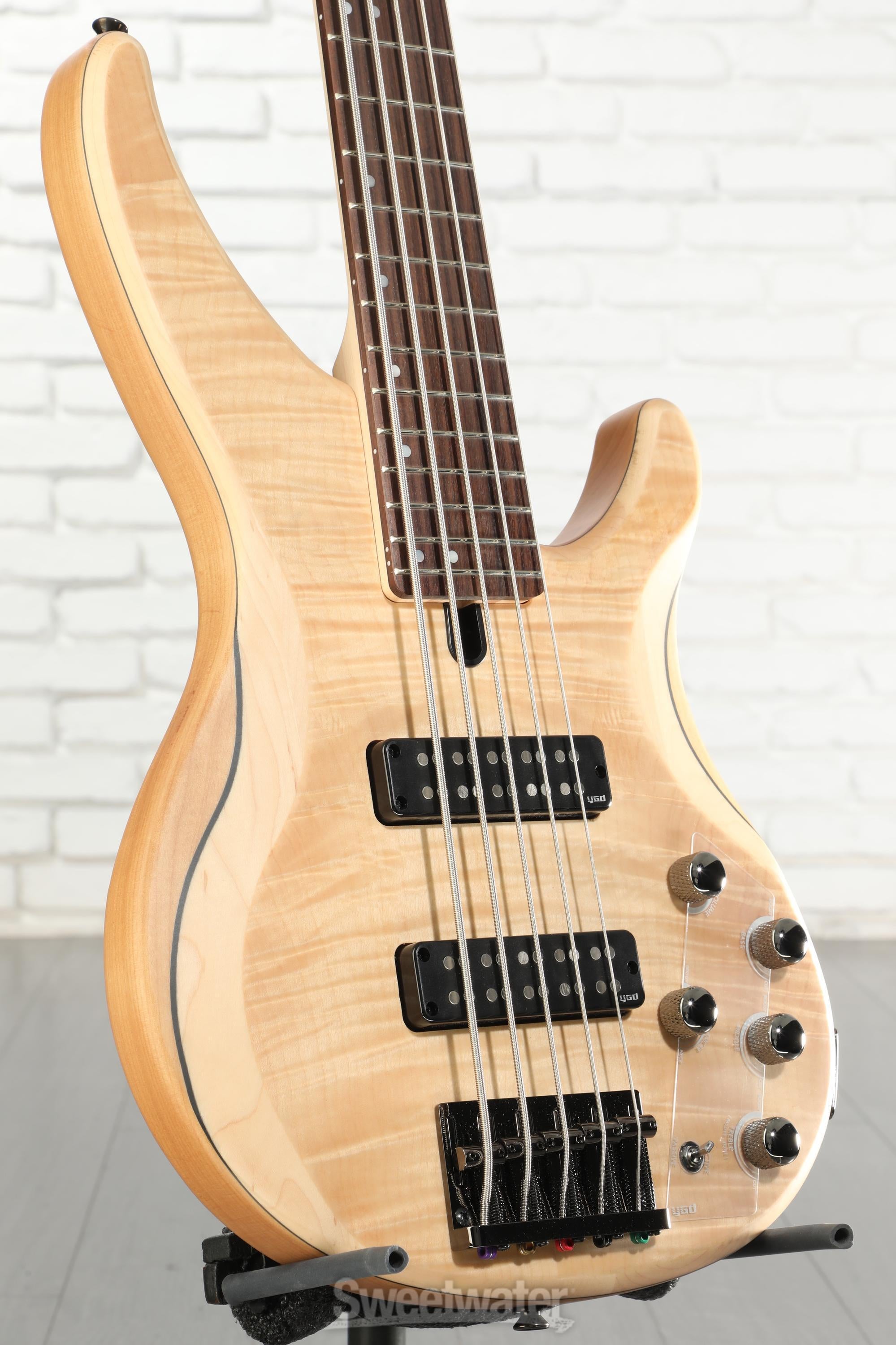 Yamaha TRBX605FM 5-string Bass Guitar - Natural Satin | Sweetwater