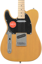 Photo of Squier Affinity Series Telecaster Left Handed Electric Guitar - Butterscotch Blonde with Maple Fingerboard