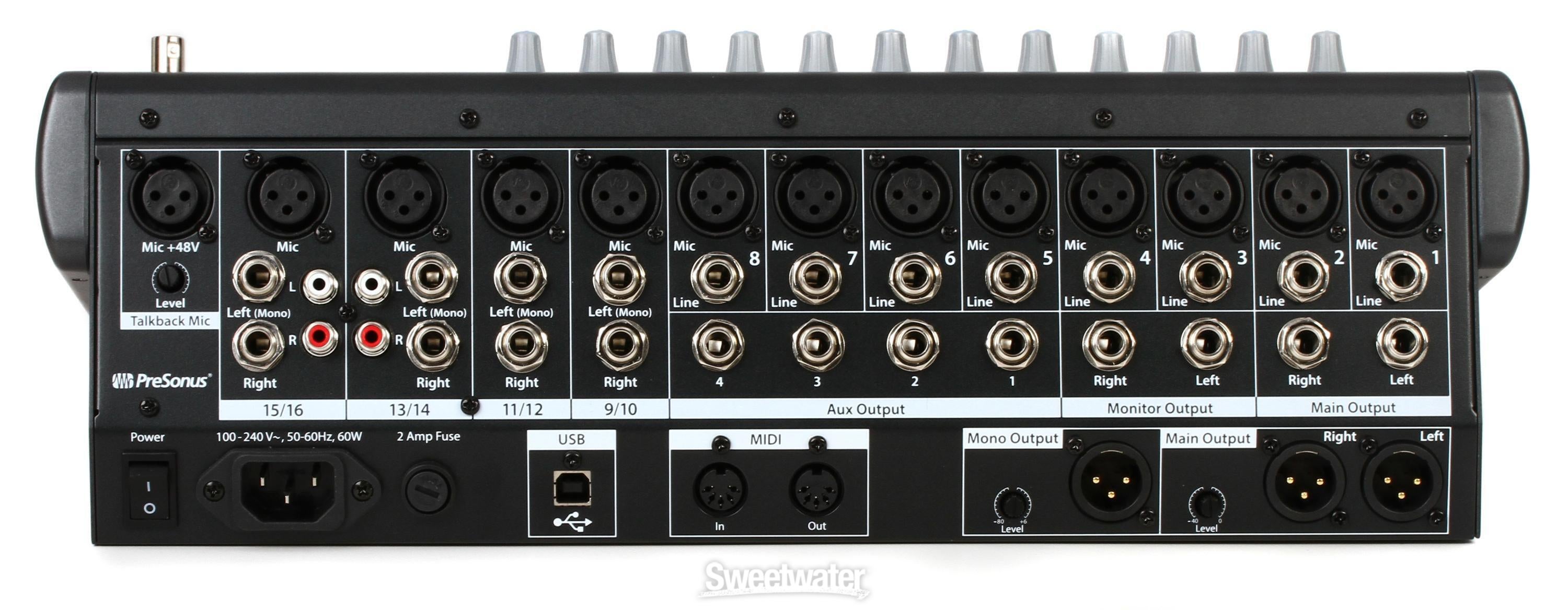 PreSonus StudioLive 16.0.2 USB 16-channel Digital Mixer | Sweetwater